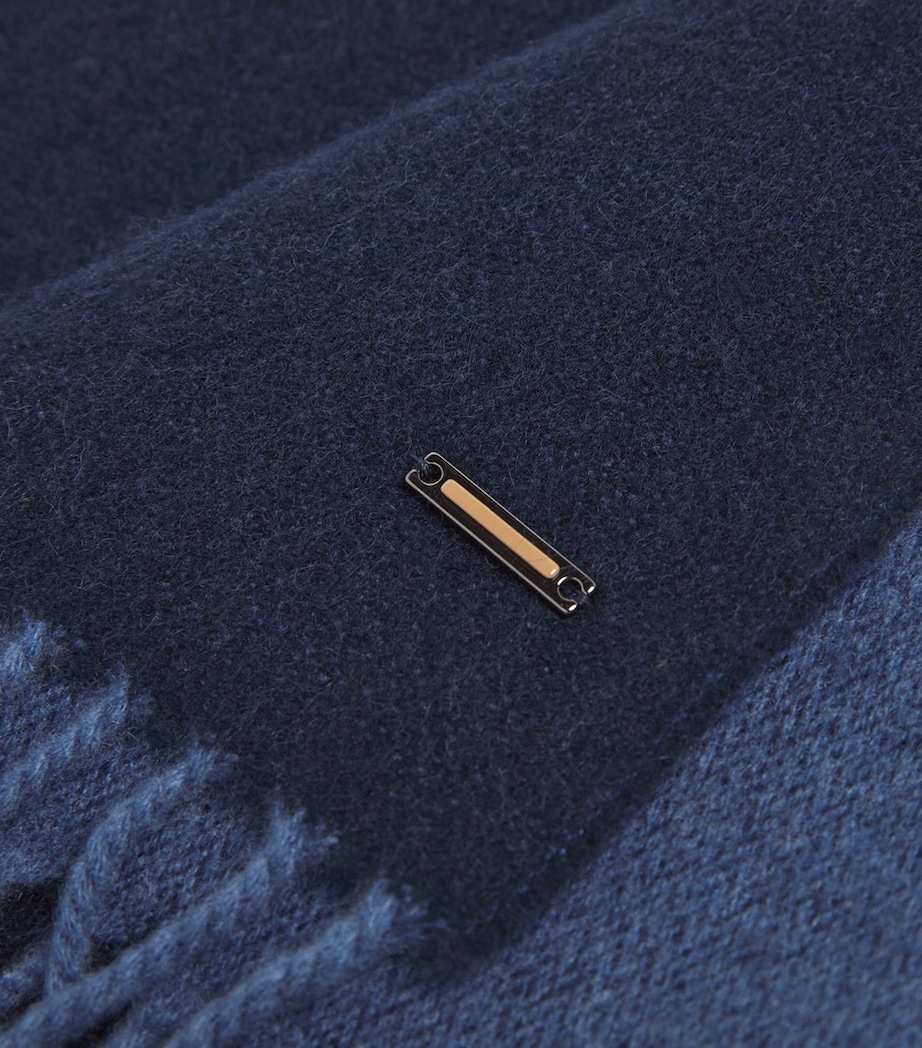 Paul Smith Wool Stripe Scarf Blue Image 4