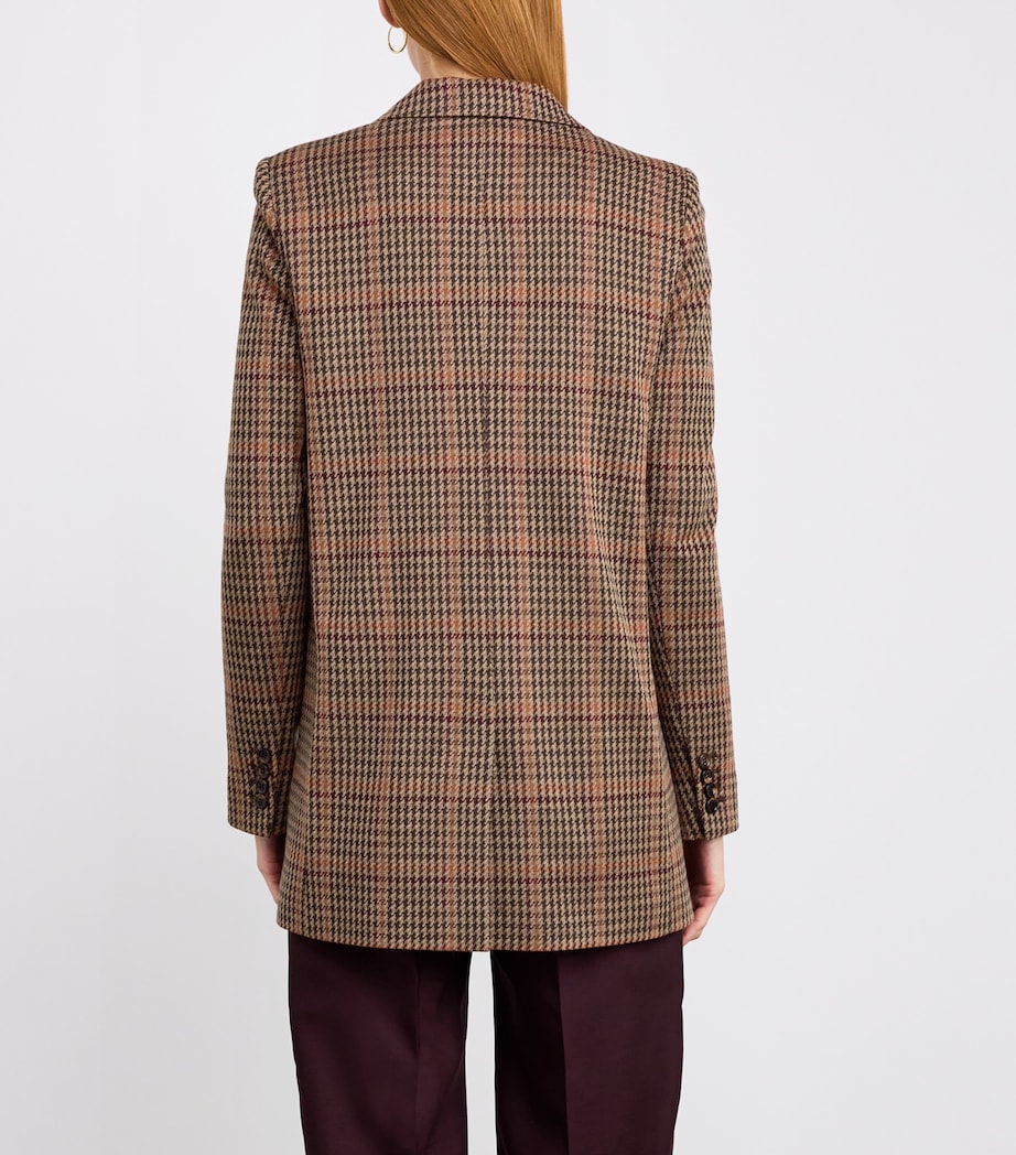 Wool-Cotton Houndstooth Blazer MULTICOLOUR Image 4