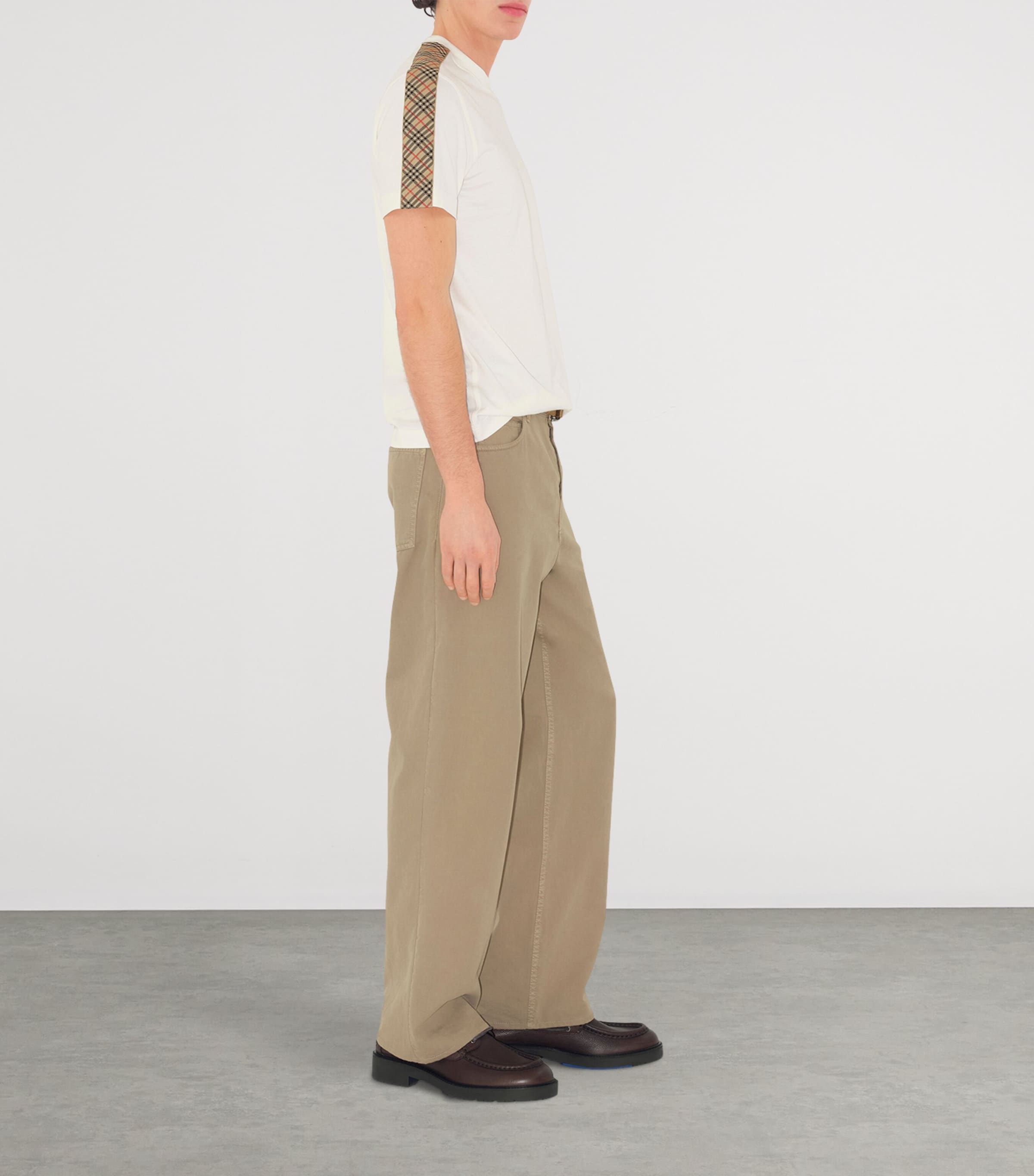 Check-Trim T-Shirt CHALK Image 3