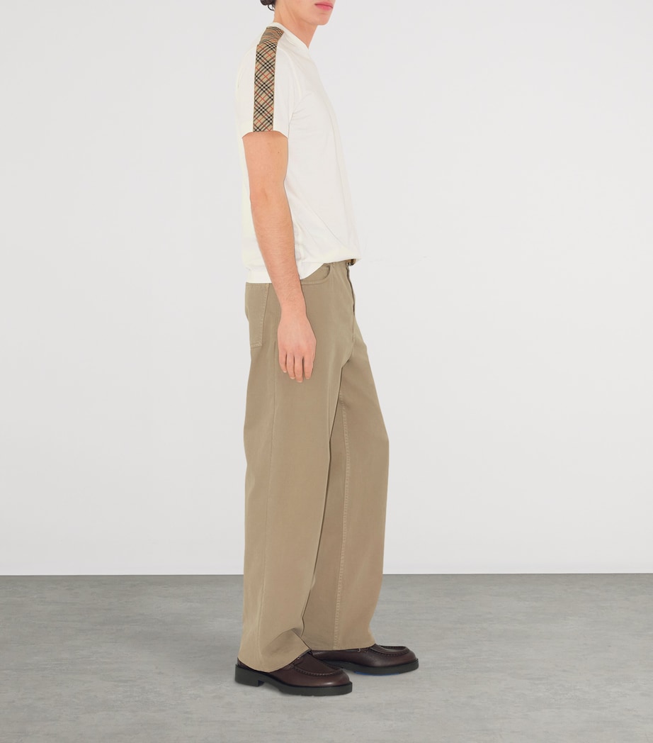 Check-Trim T-Shirt CHALK Image 3