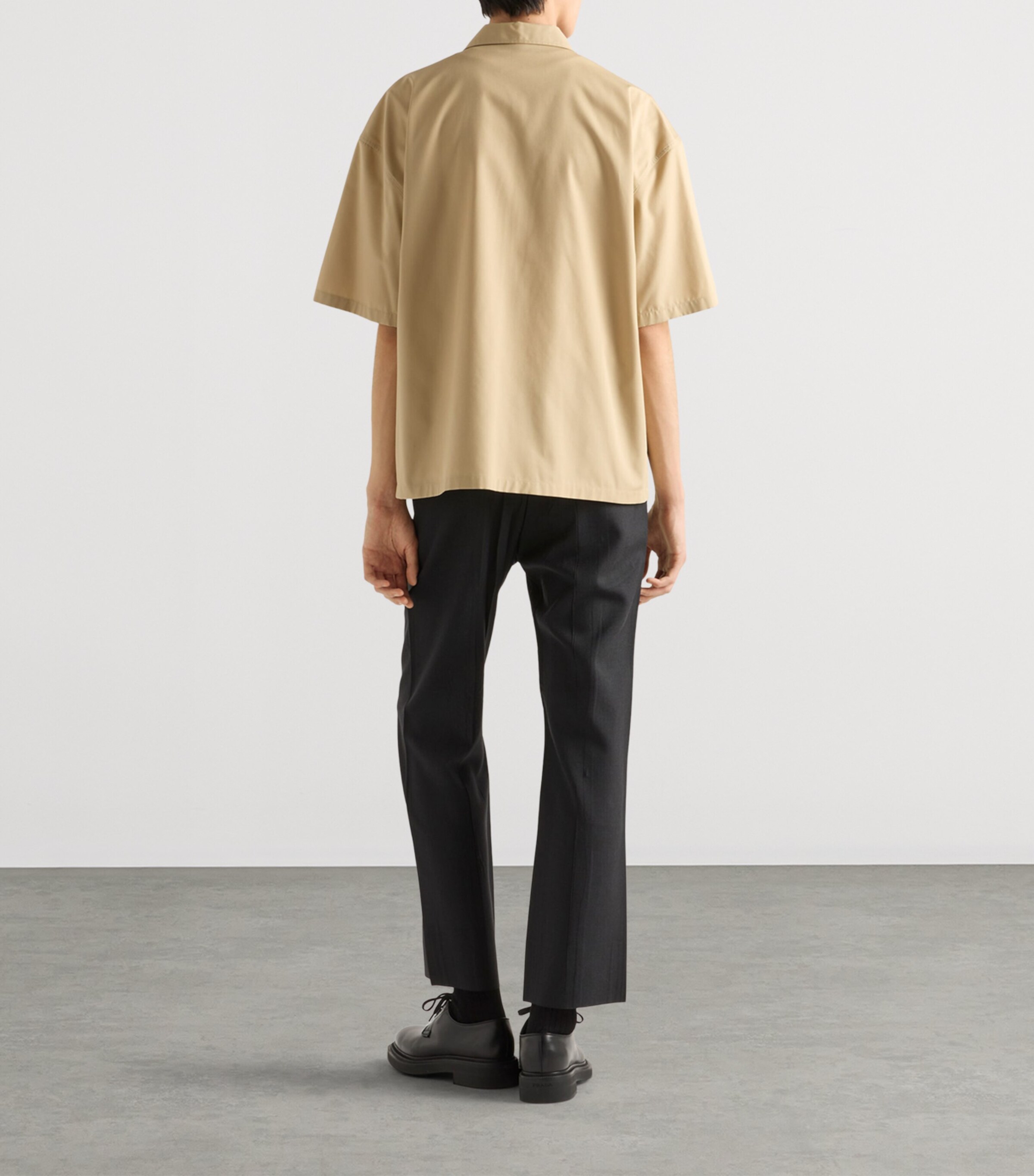 Prada Mens Technical Cotton Short-Sleeve Shirt Image 5
