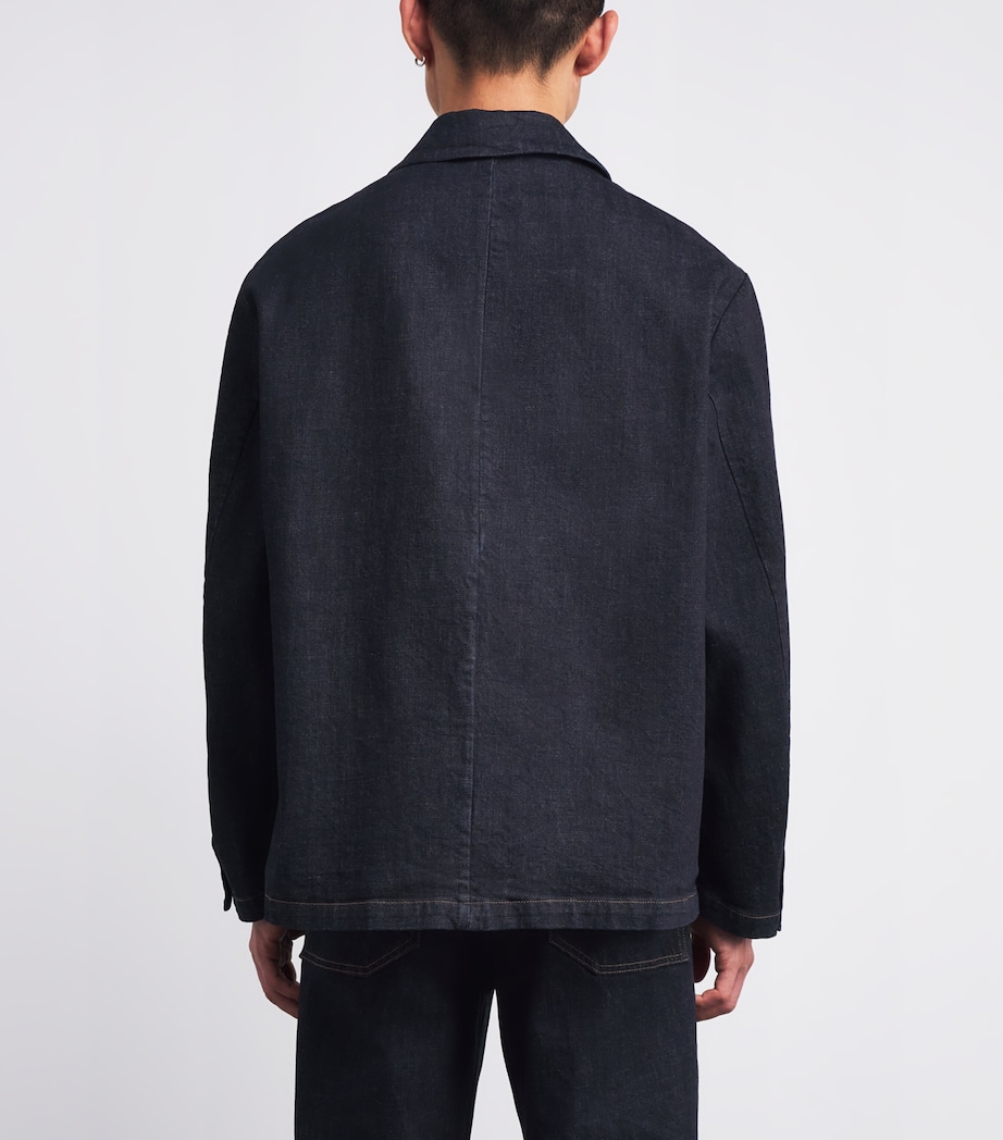 Relaxed Denim Jacket 170 NAVY Image 4
