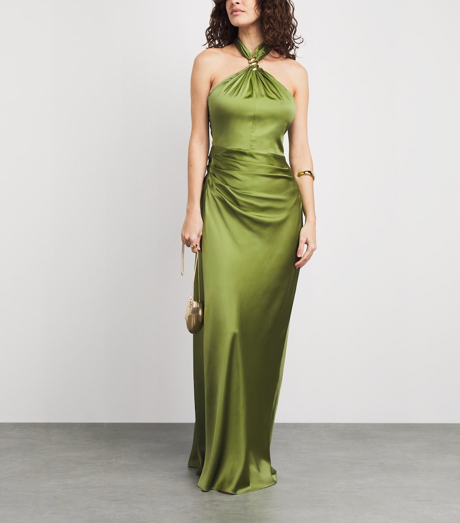 Veronica Beard Green Silk-Blend Izaren Maxi Dress | Harrods US Veronica Beard Green Silk-Blend Izaren Maxi Dress | Harrods US