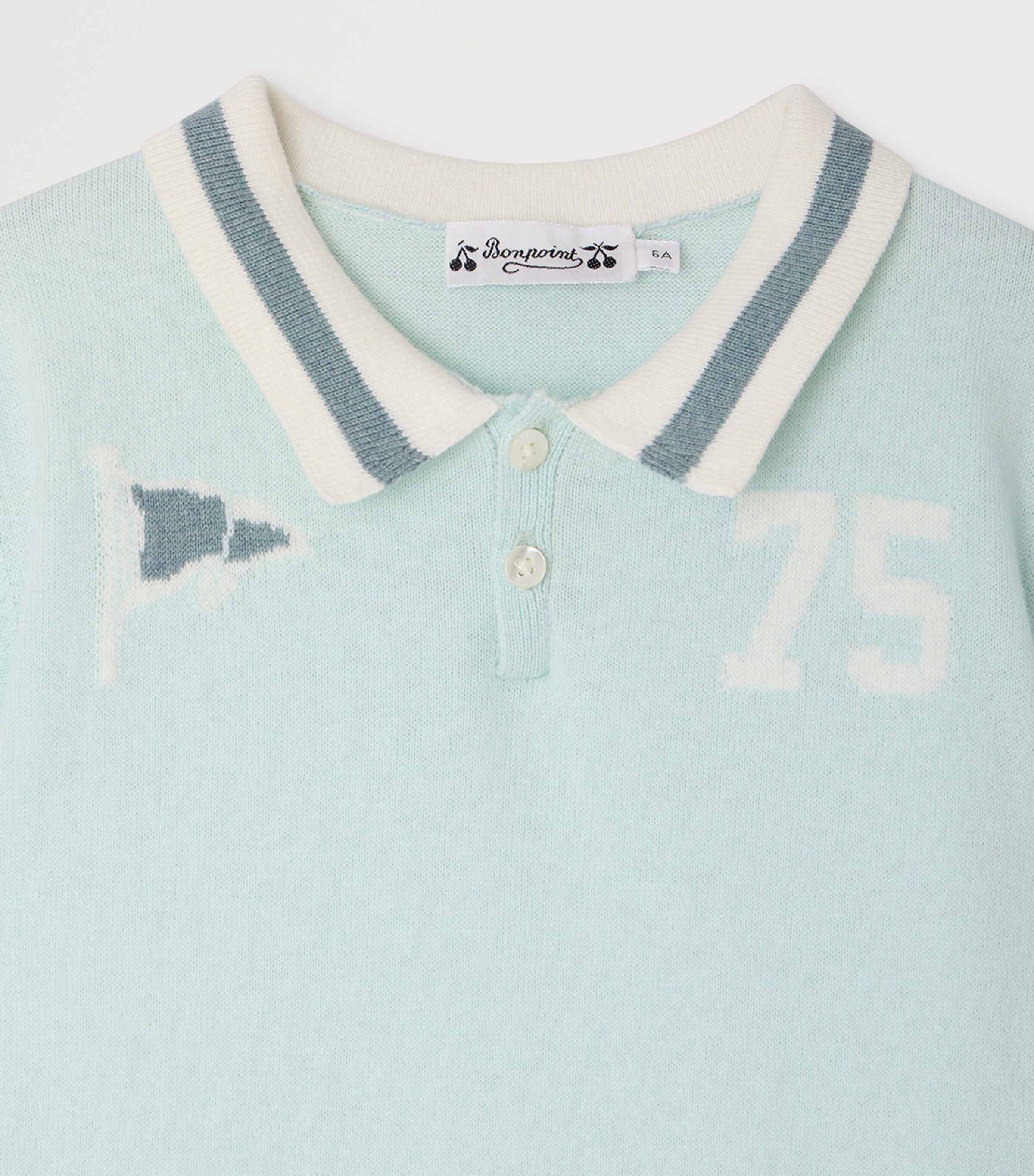 Cotton Polo Shirt (10-14 Years) RA VERT CELADON Image 3