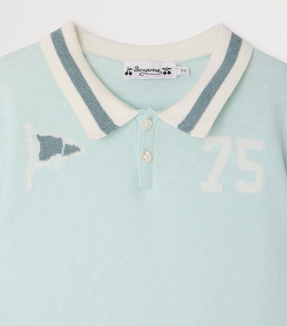Cotton Polo Shirt (10-14 Years) RA VERT CELADON Image 3