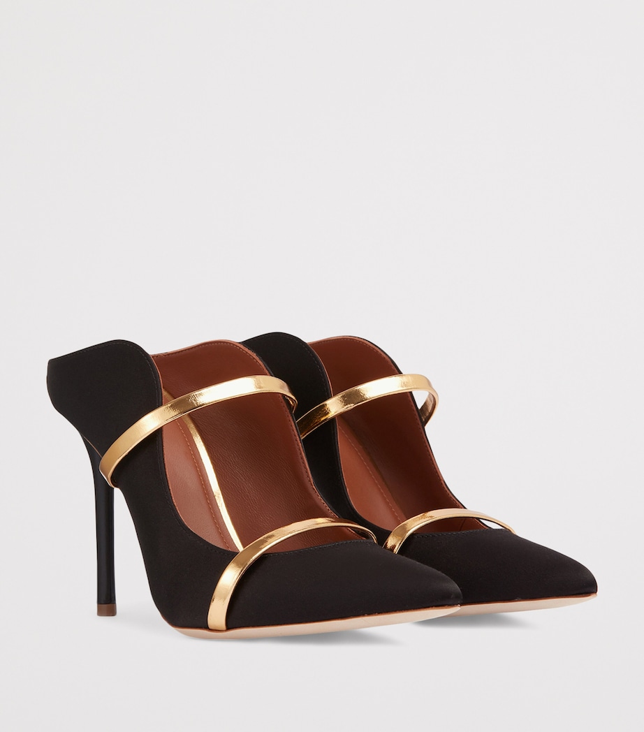 Satin Maureen Mules 100 BLACK Image 3