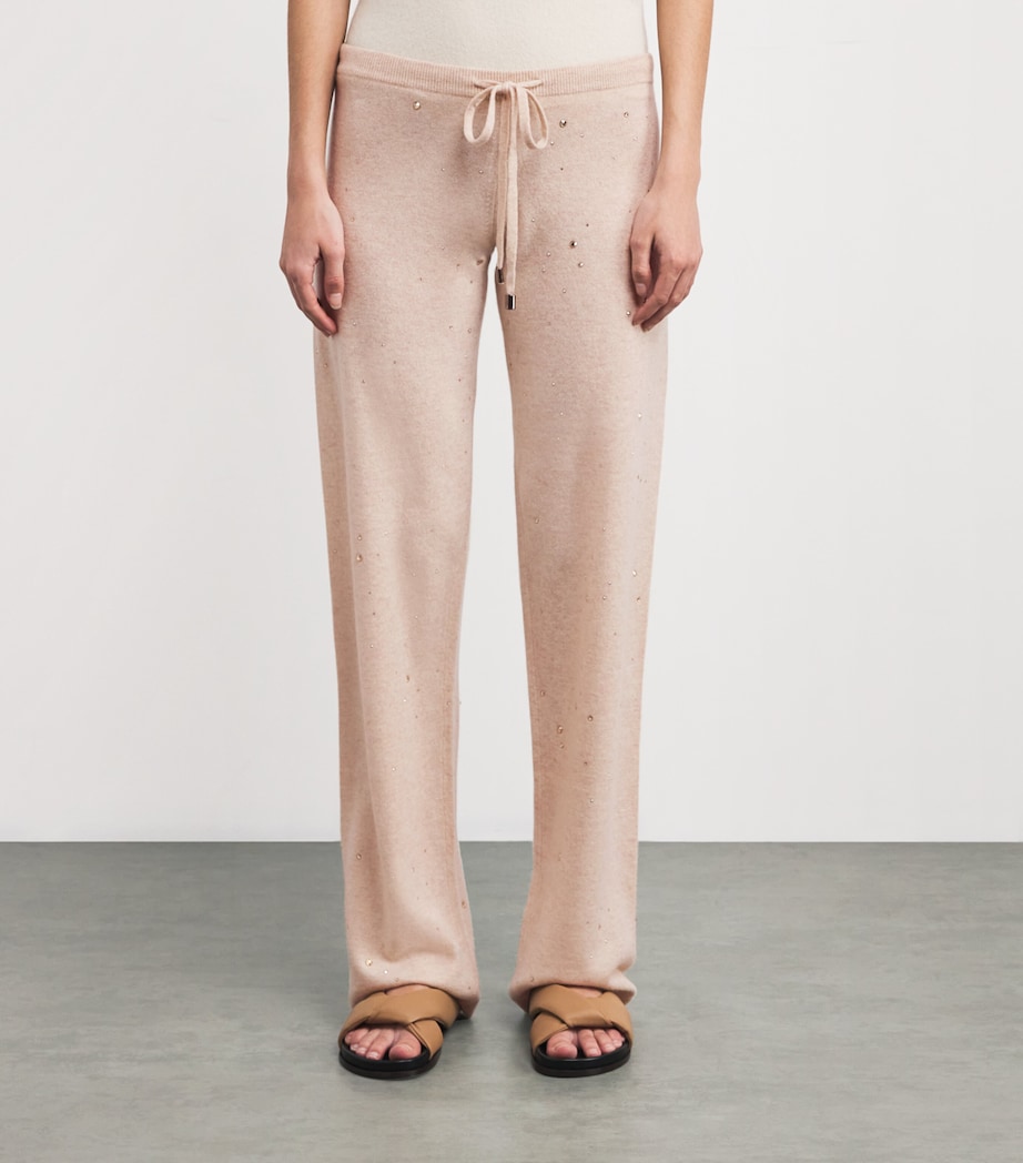 Cashmere Crystal-Embellished Sweatpants 001 GSHA BISCUI Image 3