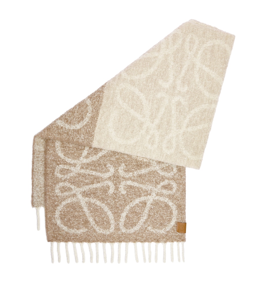 Alpaca-Blend Anagram Scarf BEIGE/WHITE Image 1
