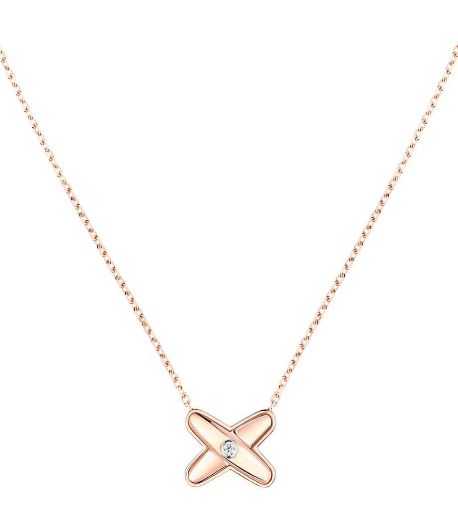 Rose Gold and Diamond Jeux de Liens Pendant Necklace PINK GOLD Image 1