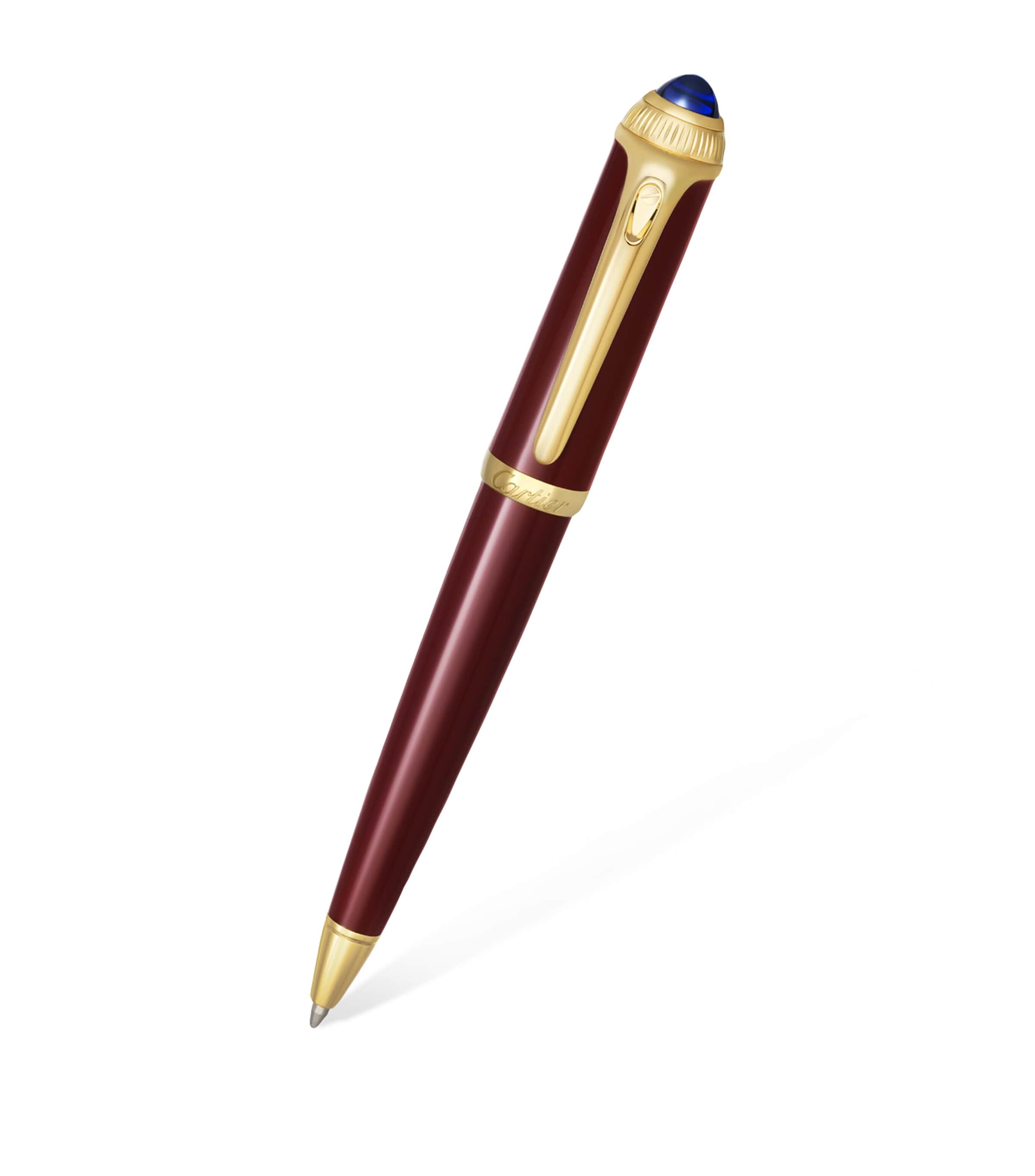 Composite R de Cartier Ballpoint Pen BURGUNDY & GOLD Image 2