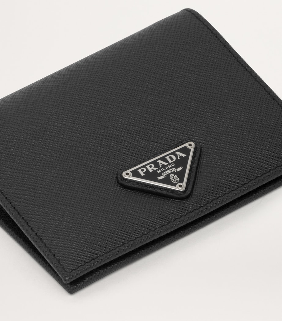 Small Saffiano Leather Bifold Wallet F0632 Image 4