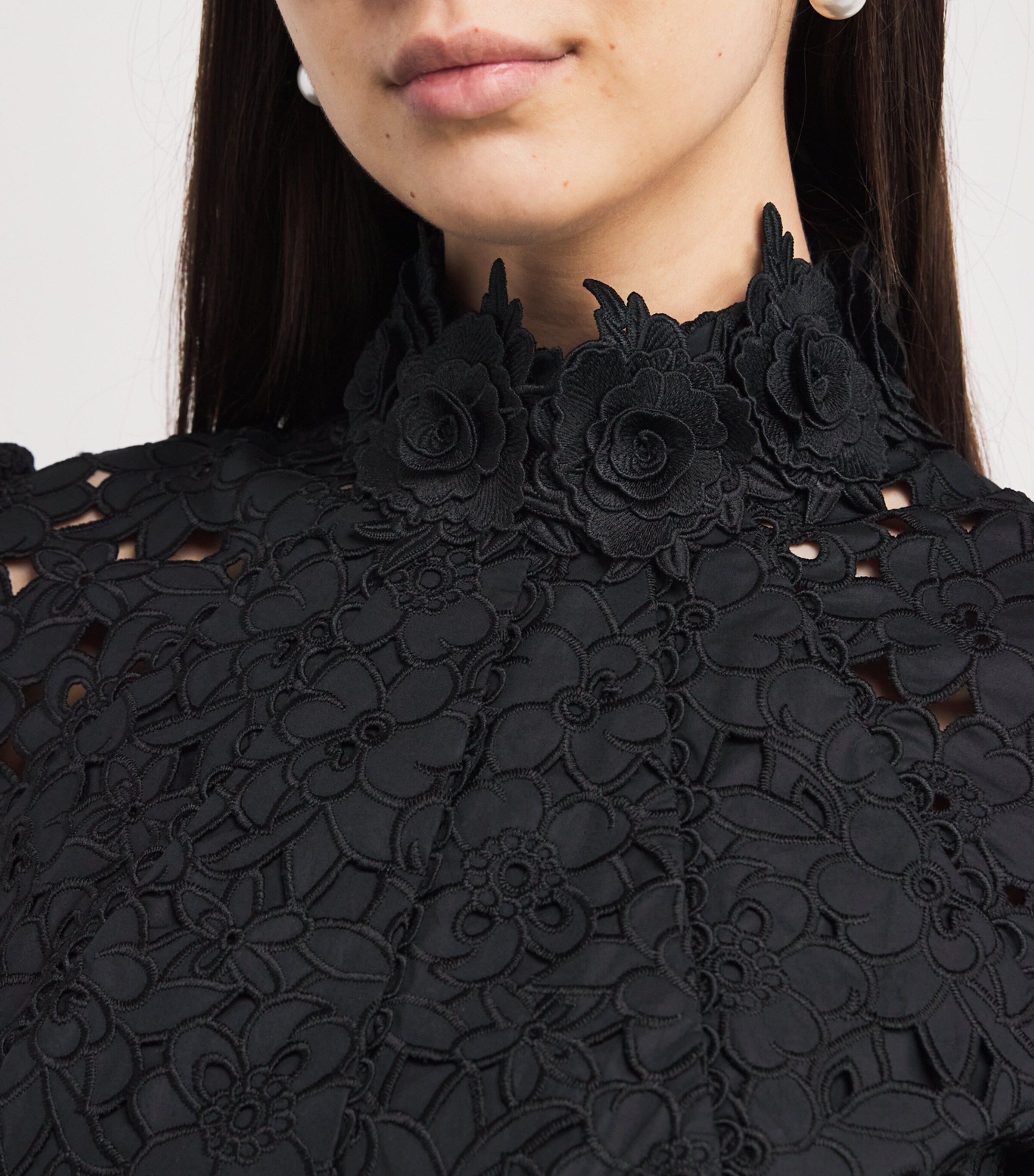 Rebecca Vallance Cotton Broderie Anglaise Kitsu Midi Dress