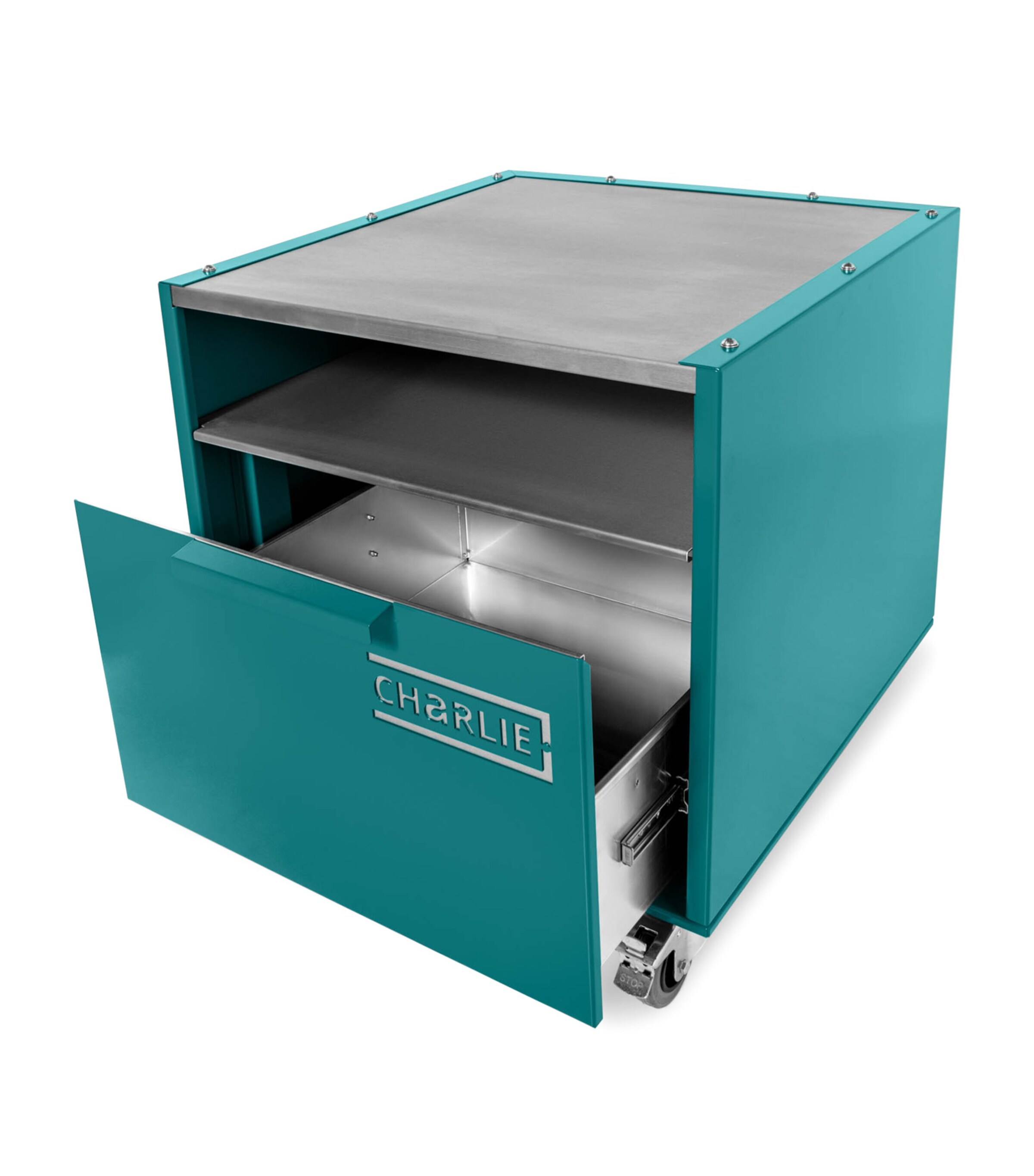 Charlie Outdoor Island Cabinet TEAL DUCK Image 2