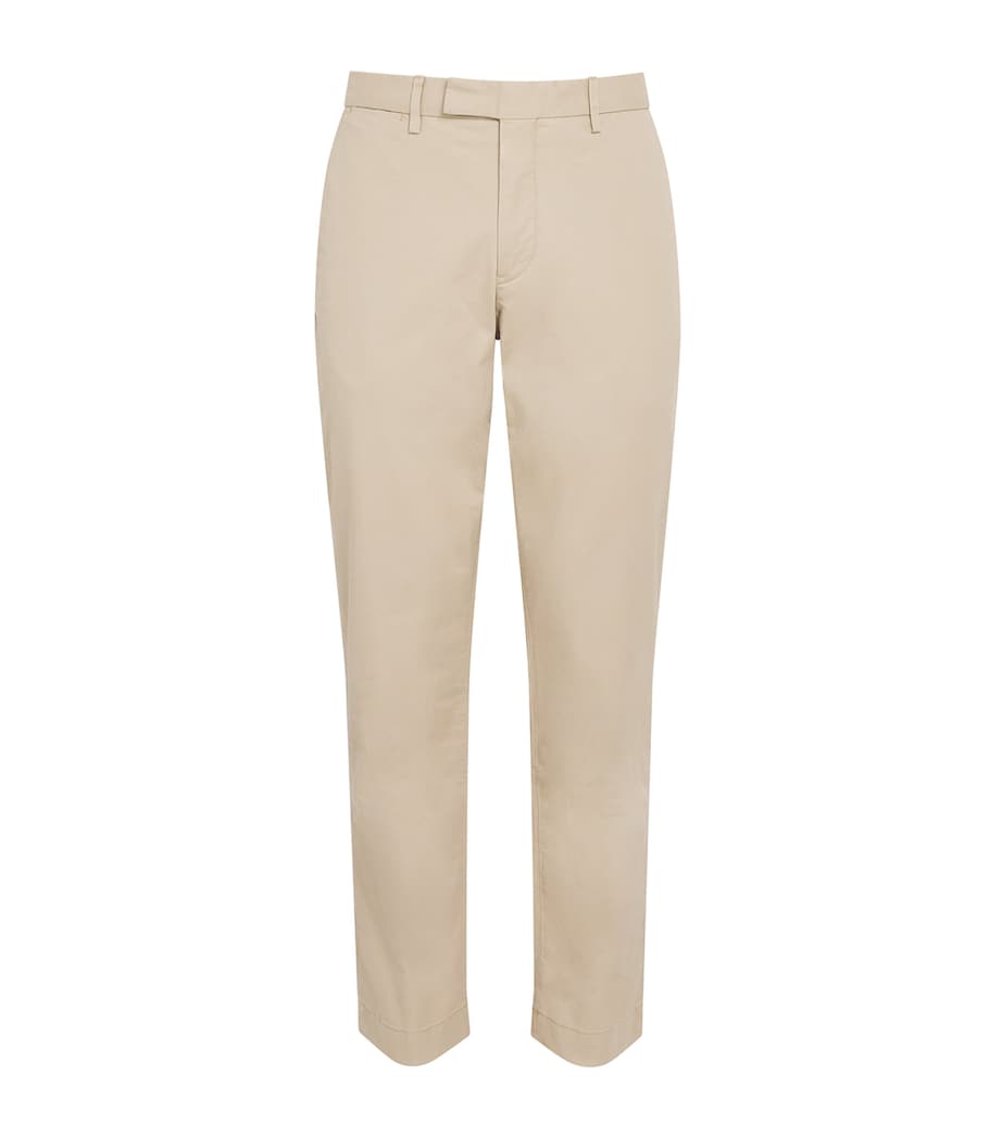 Polo Ralph Lauren Mens Stretch-Cotton Straight Chinos Beige/khaki Image 1