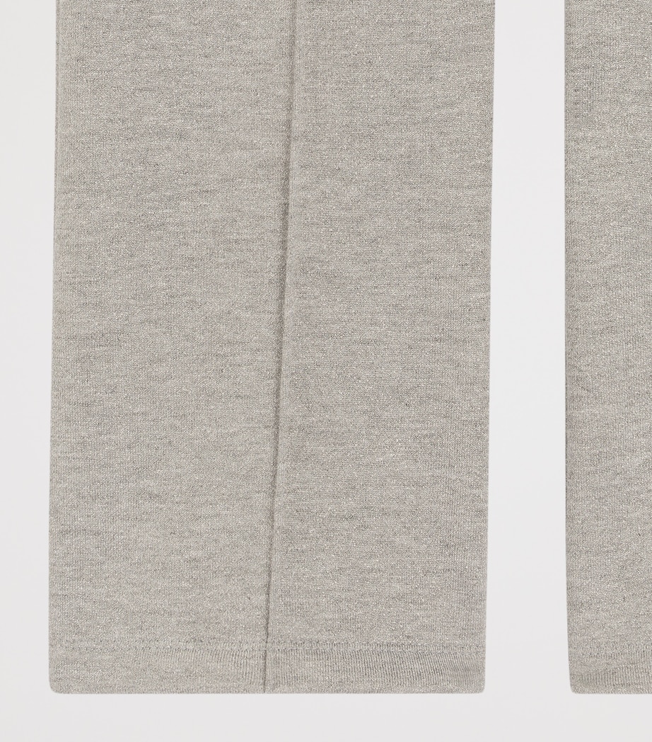 Dolce&Gabbana Kids Logo Wide-Leg Sweatpants (8-12+ Years) Silver Image 4