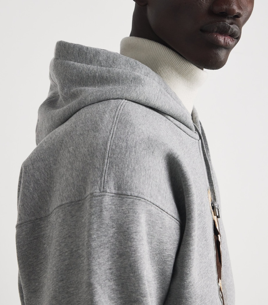 Cotton-Cashmere Polo Bear Hoodie GREY Image 6