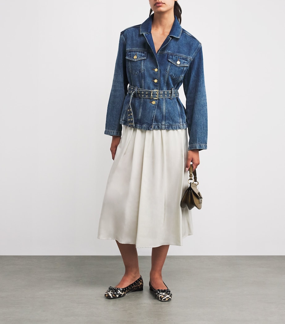 Belted Denim Jacket 567 MID BLUE VINTAGE Image 2