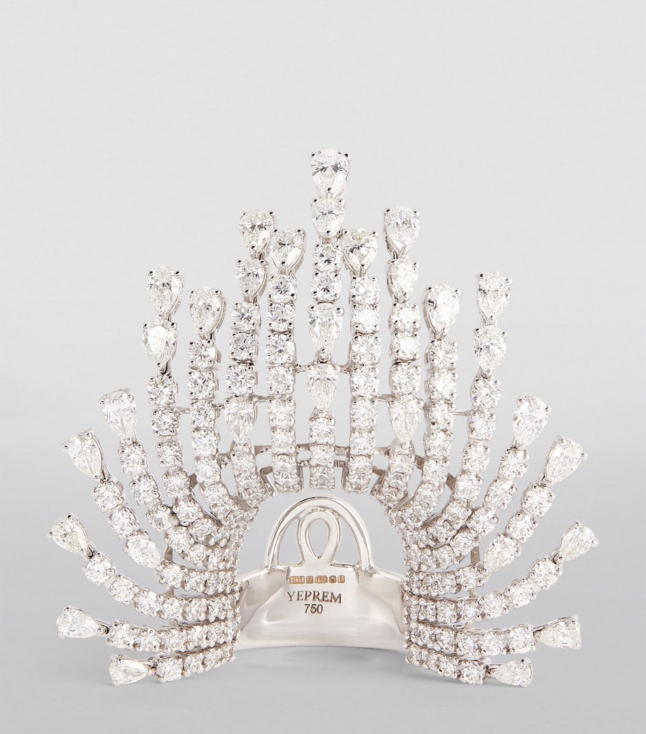 White Gold Diamond Inside Out Ring NO COLOUR Image 3