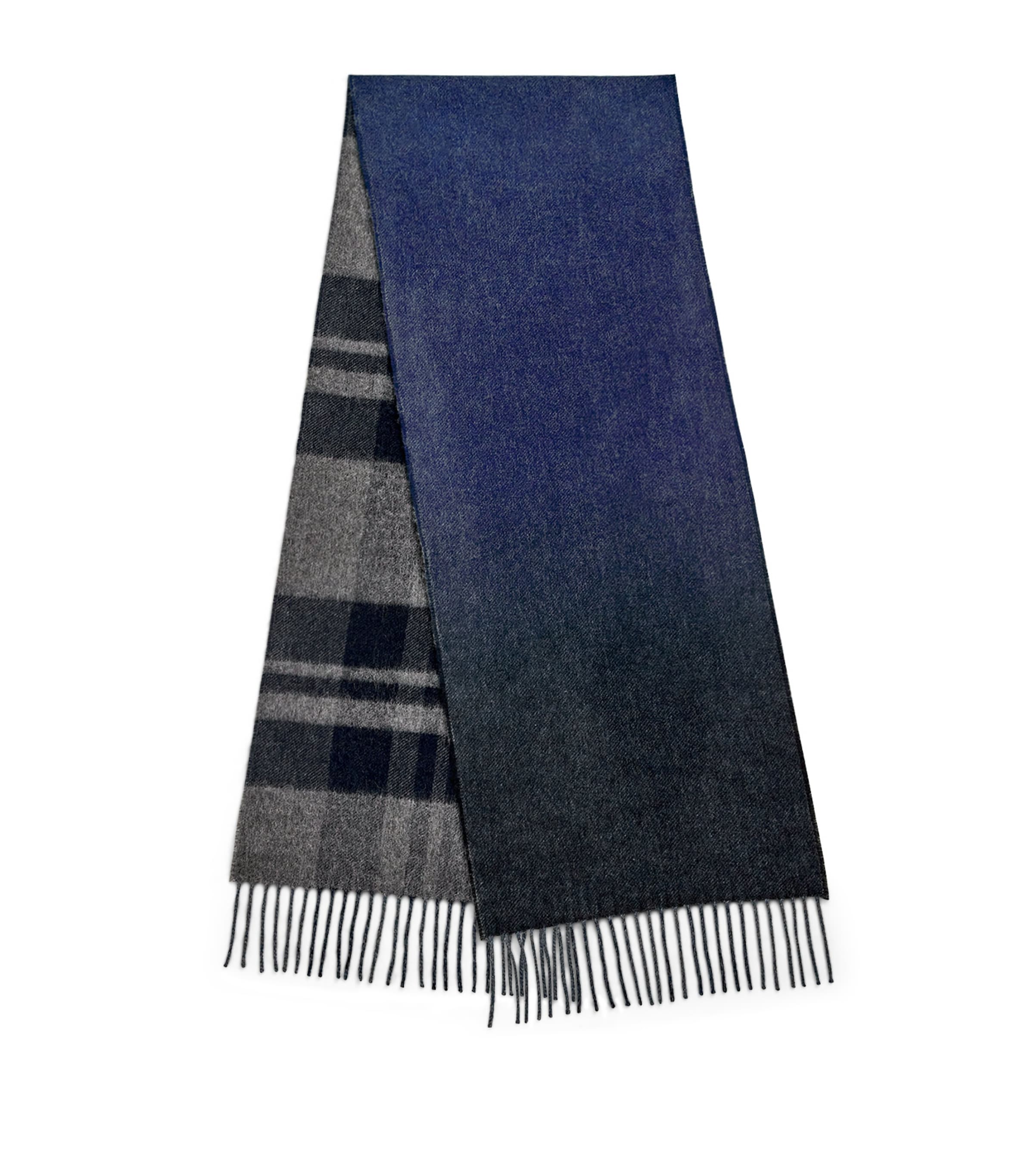 Begg X Co Cashmere Reversible Taransay Nuance Rime Scarf In Blue