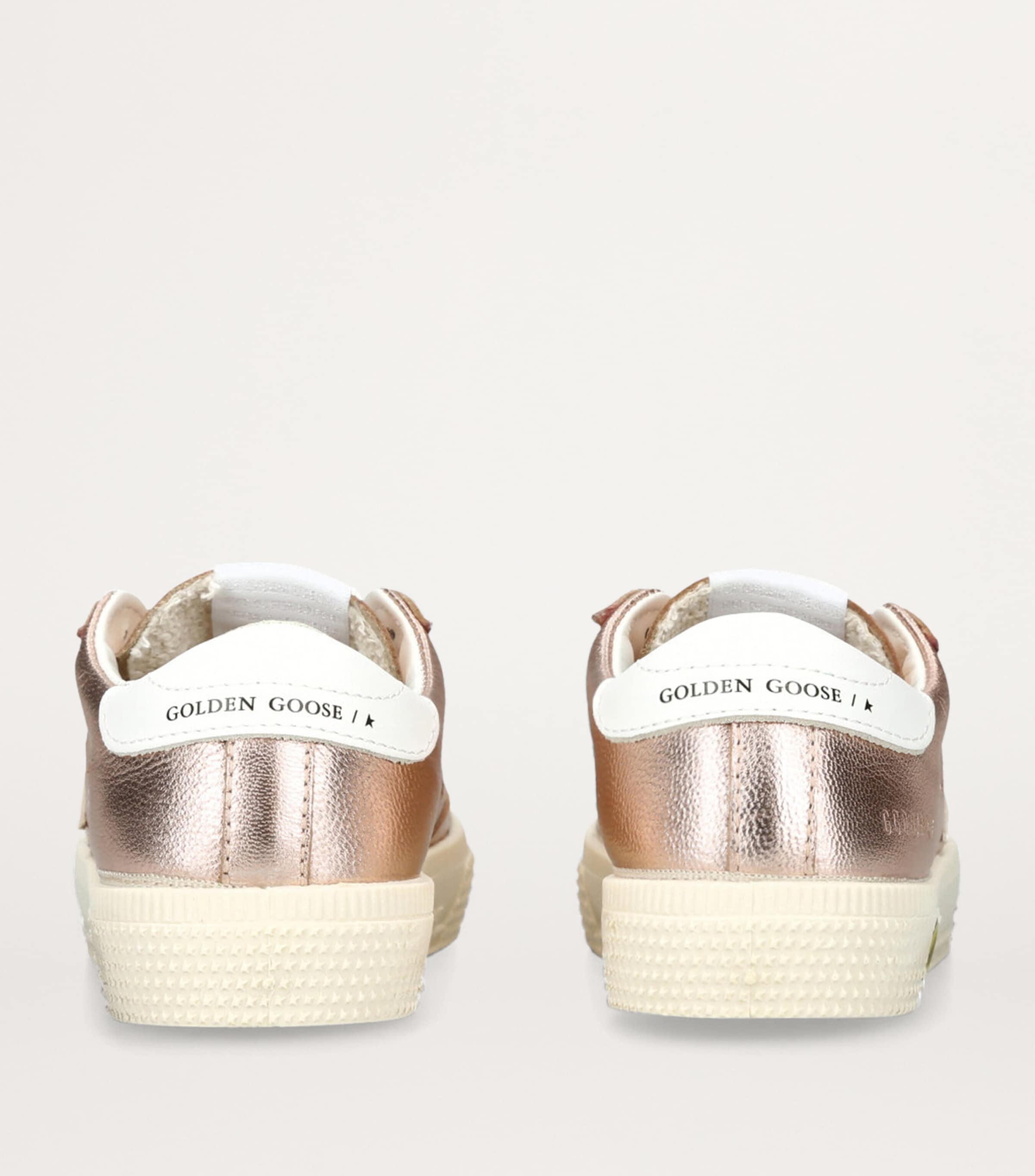 Golden Goose Leather Metallic May Sneakers Bronze Image 2