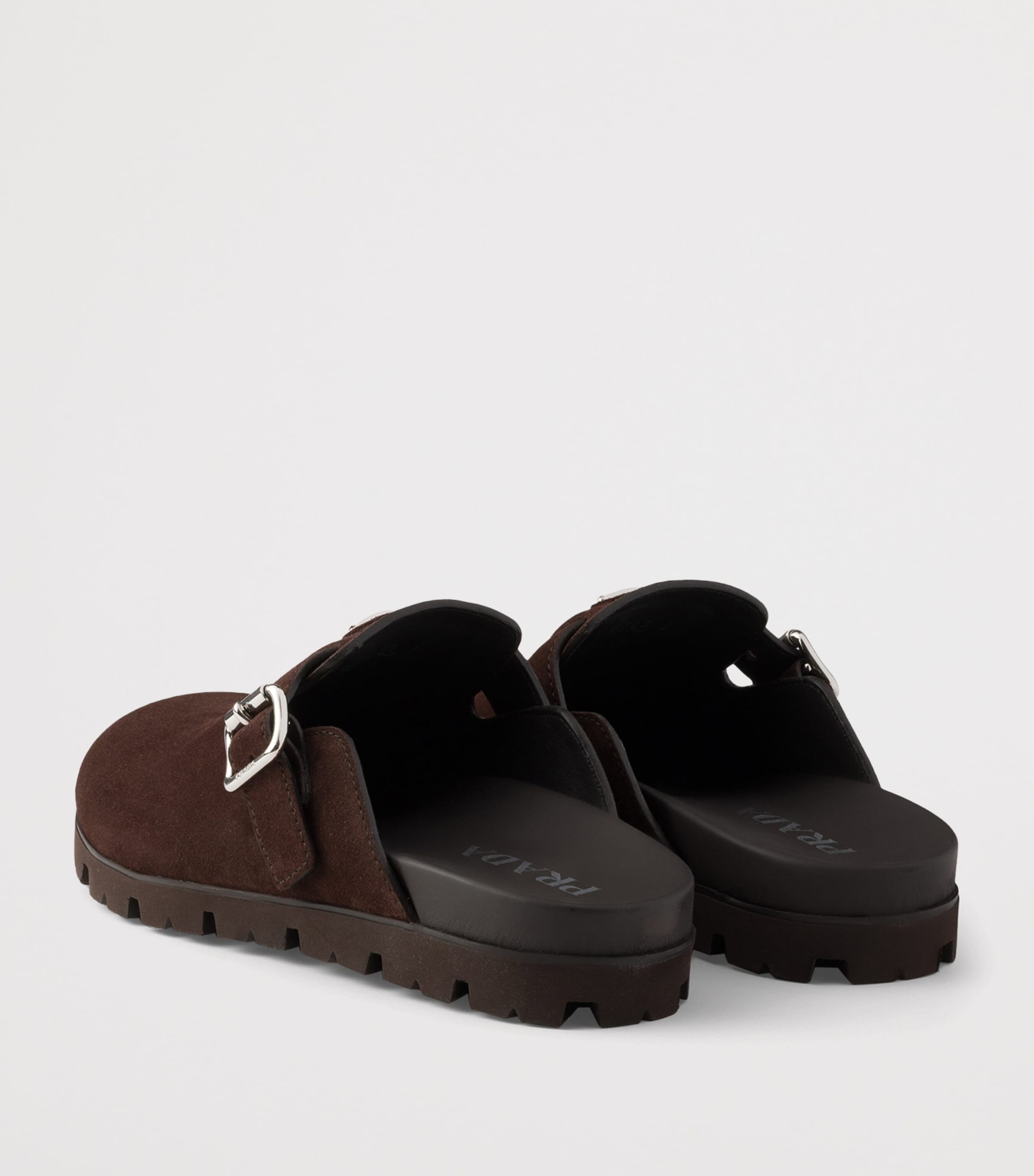 Prada Suede Buckle Mules Image 4