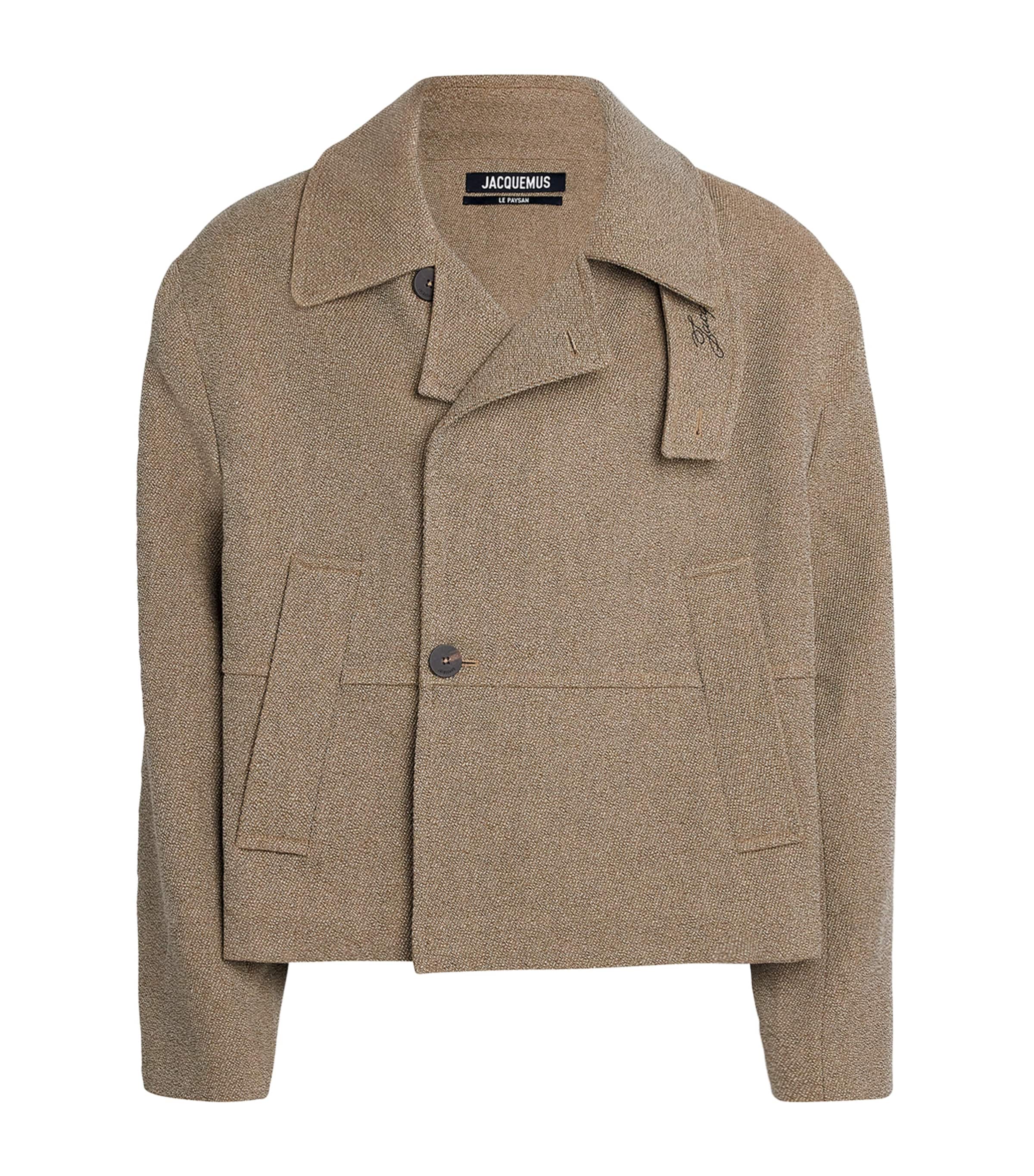 Jacquemus Virgin Wool-cotton Jacket In Neutral