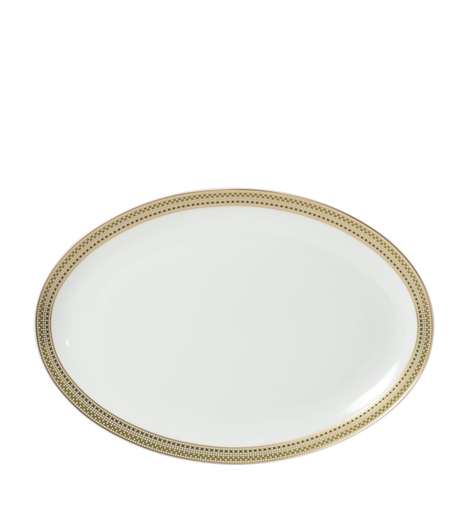 Bernardaud Augusta Oval Platter (38cm) Or Et Vert Image 1