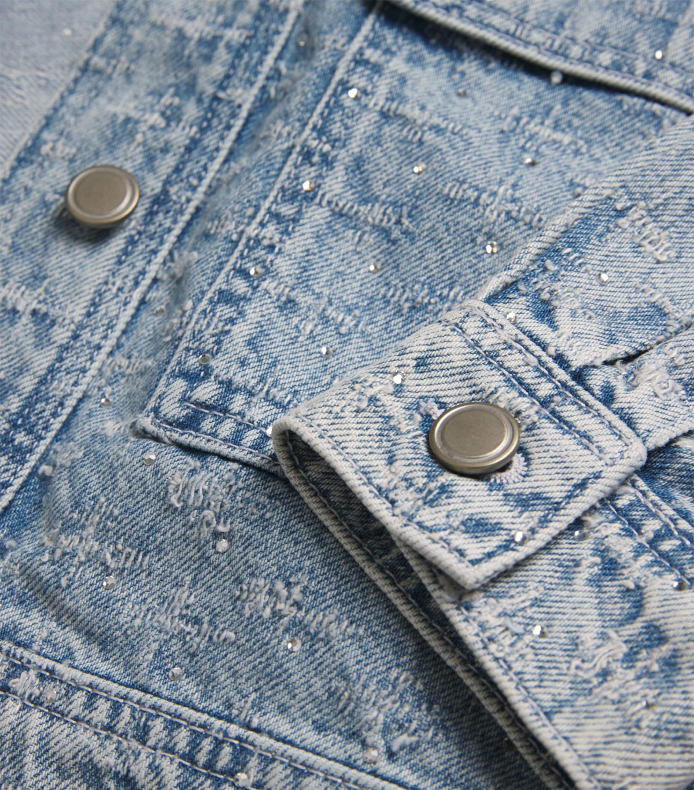 Crystal-Embellished Denim Jacket INDIGO1070 Image 5