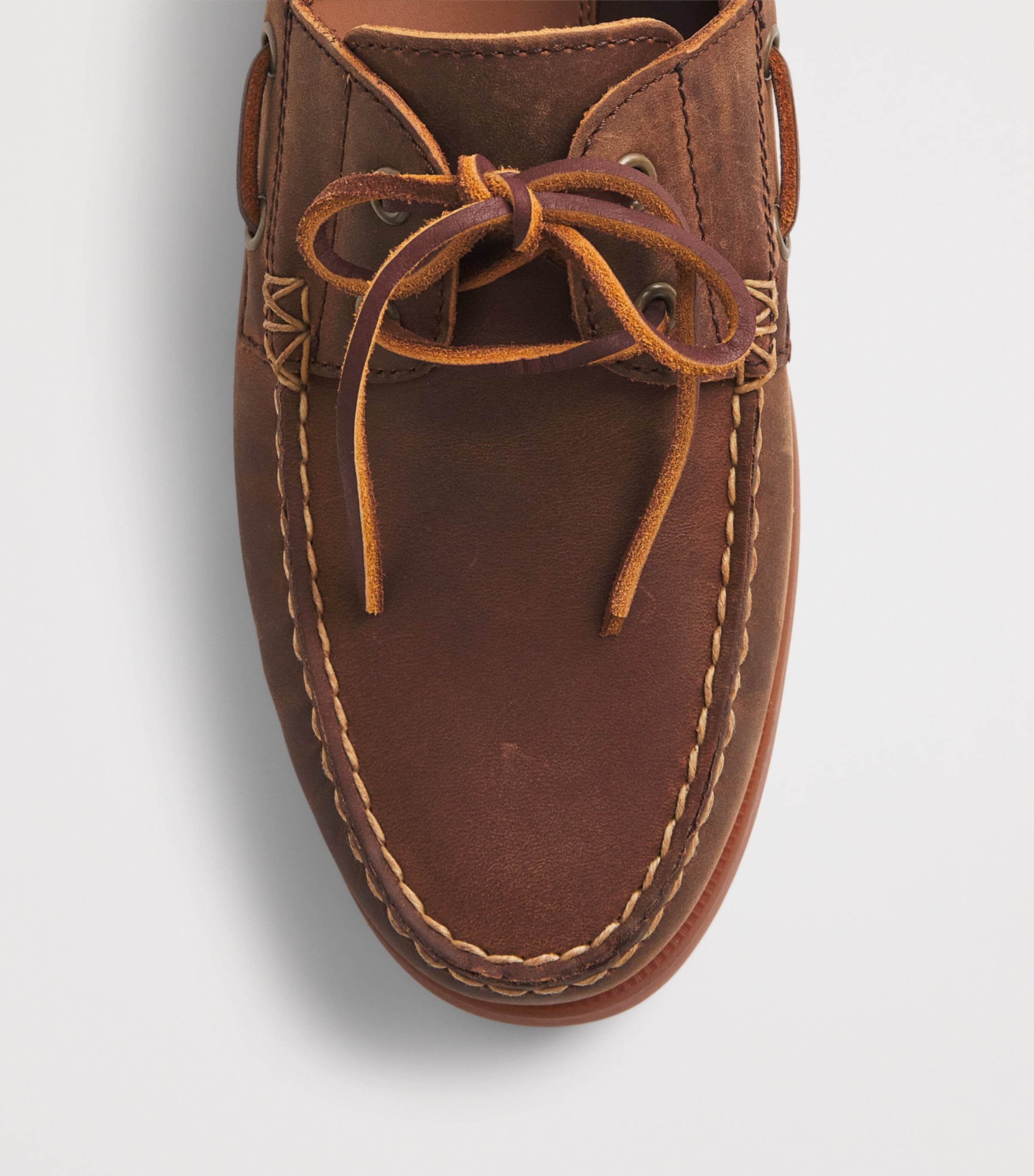 Polo Ralph Lauren Leather Merton Boat Shoes Deep Saddle Image 6