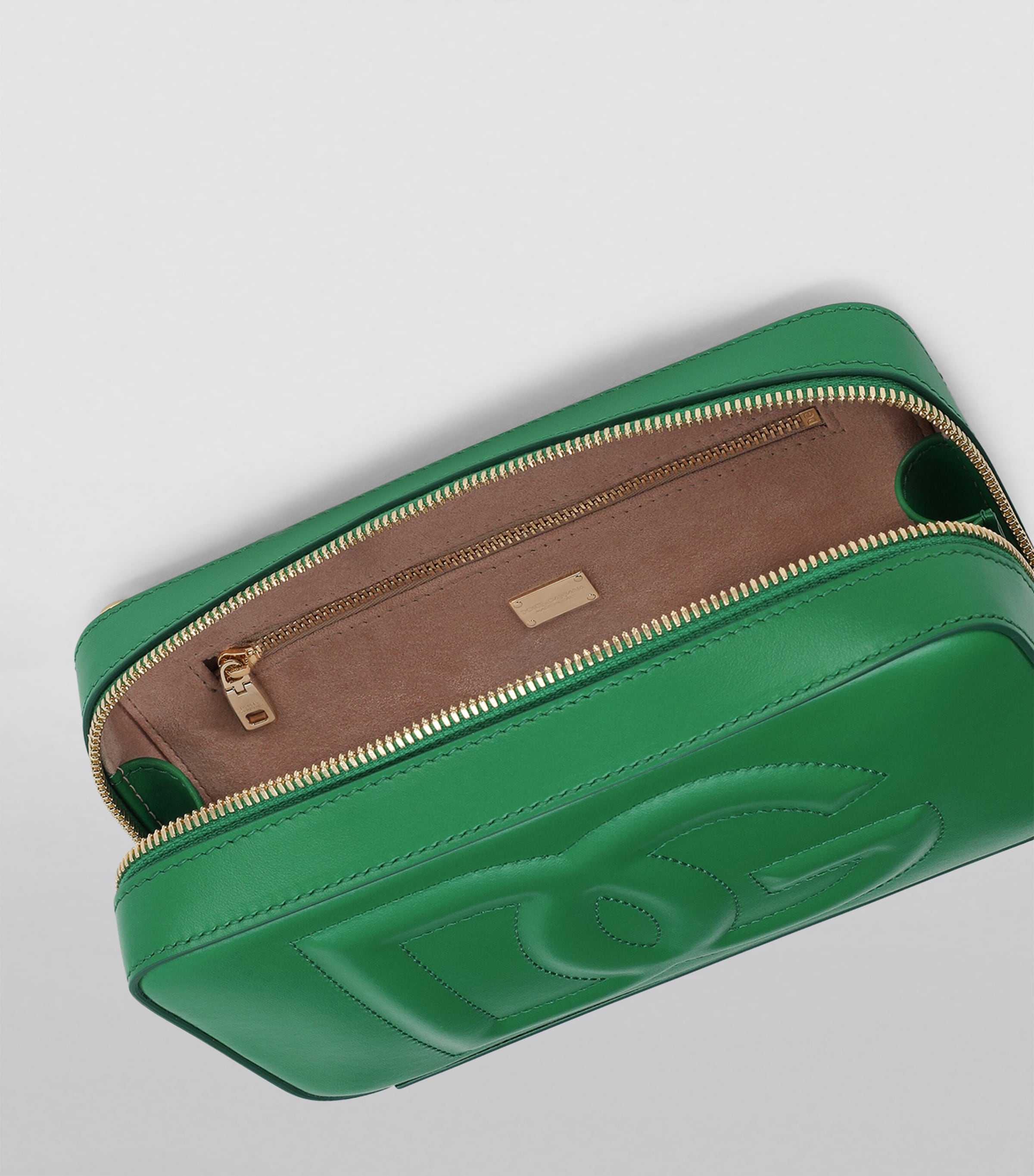Small Leather Dolce & Gabbana Logo Camera Bag 87192-GREEN Image 5