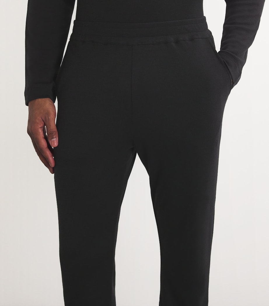 Hanro Mens Wool-Blend Christian Sweatpants Black Image 6