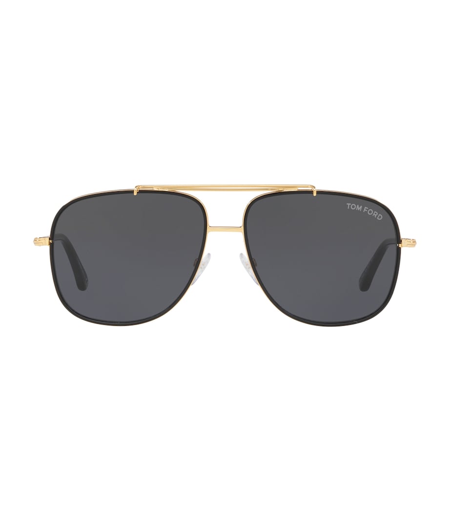TOM FORD Metal Benton Square Sunglasses Gold Image 1