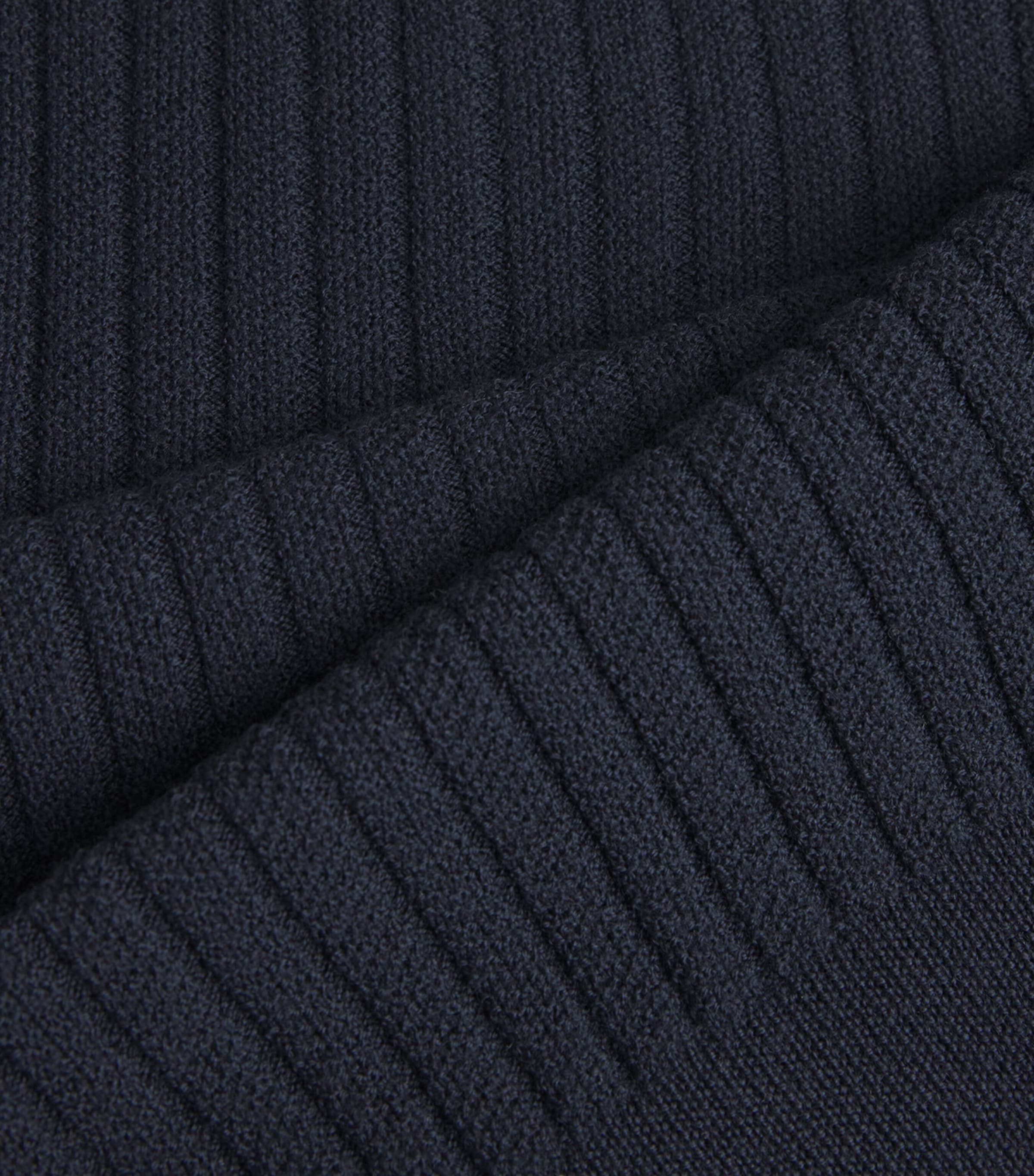 Wool Ribbed Cheval Sweater B0055 NAVY Image 5