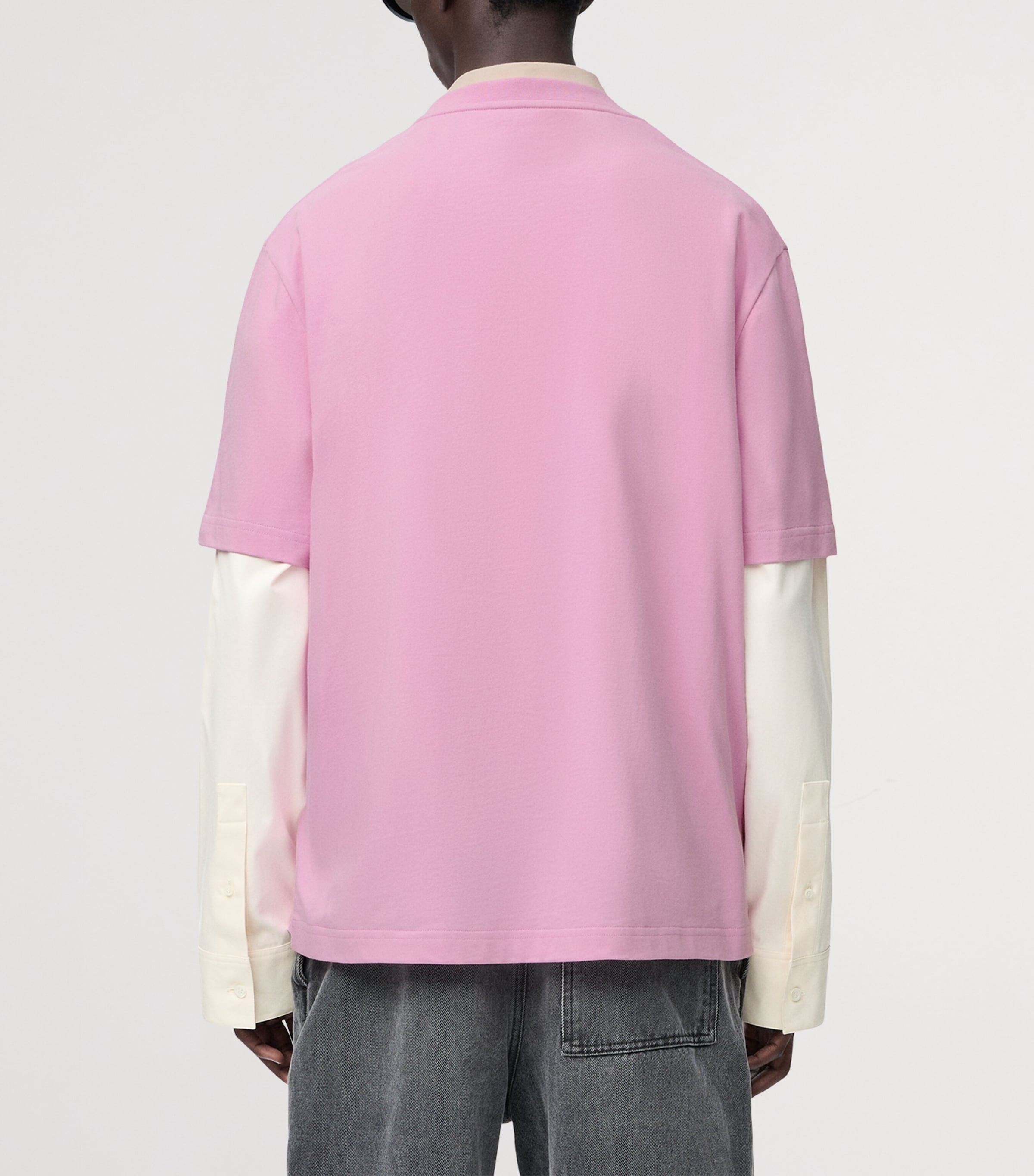 x Louis Wain Cotton-Blend Anagram Cat Loose T-shirt PINK Image 4