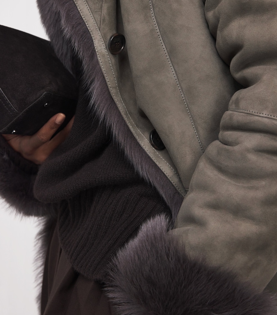 Suede-Shearling Louise Coat SOIL Image 6