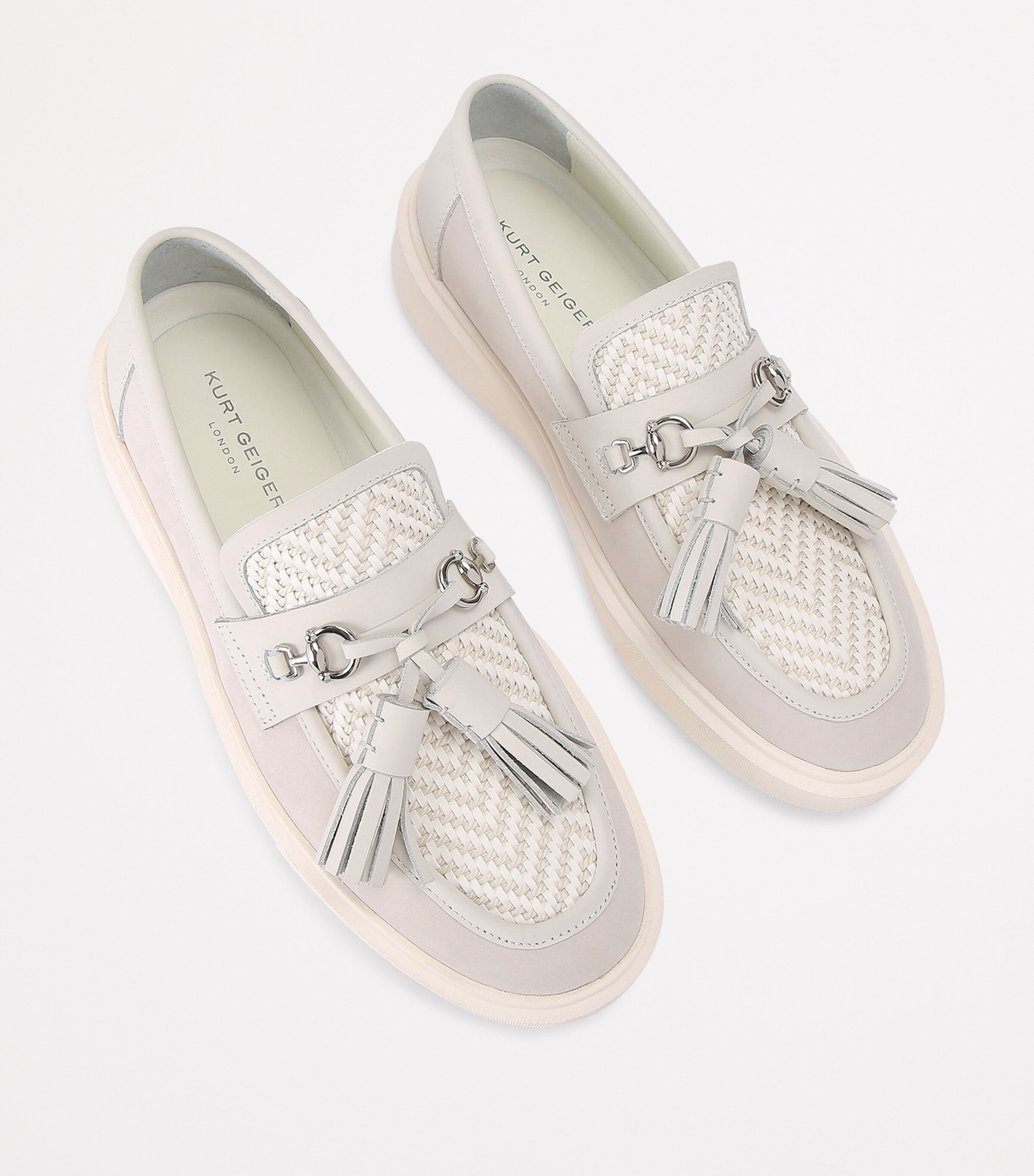 Kurt Geiger London Milbank Tassel Loafers Bone Image 4