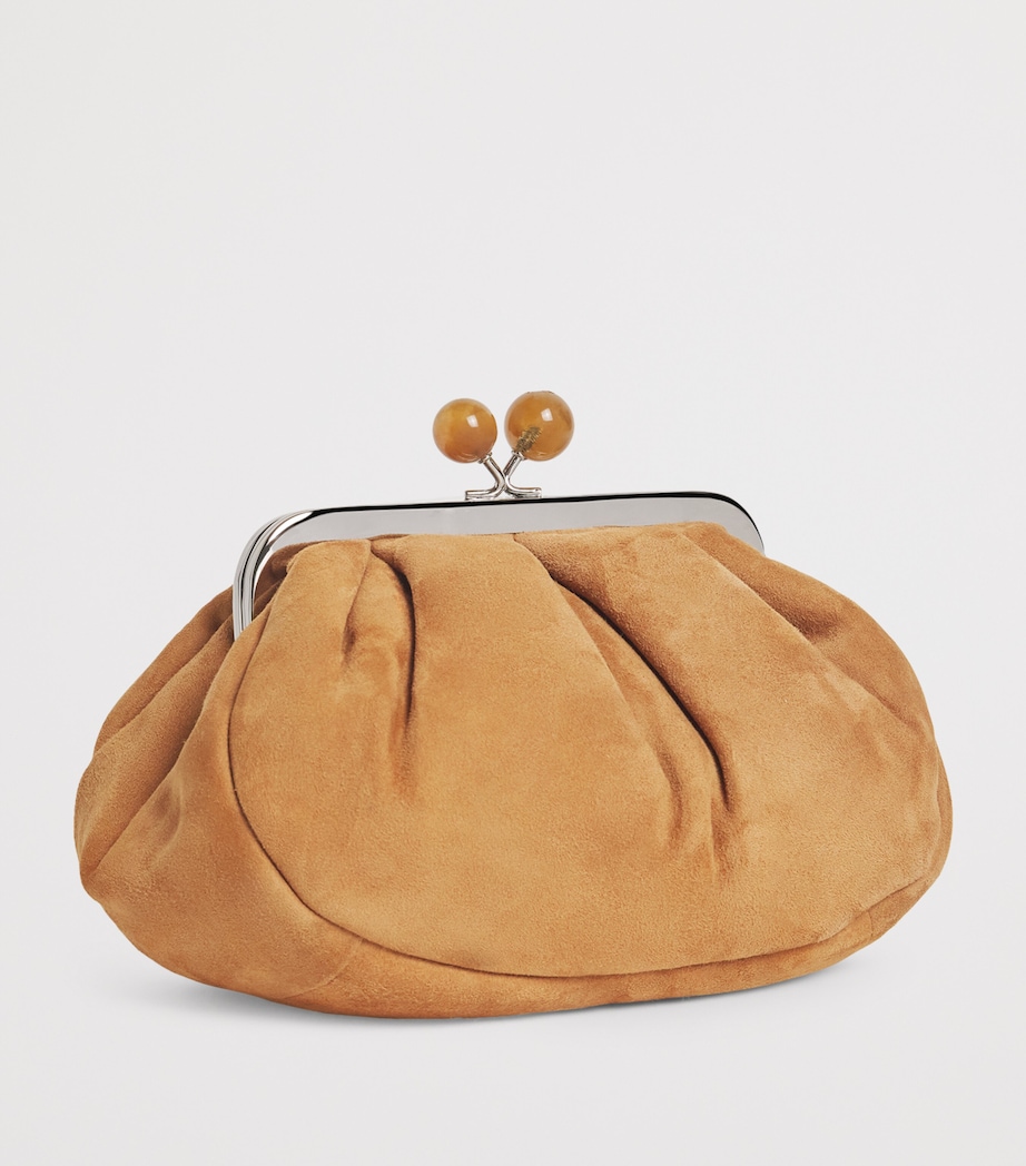 Small Suede Pasticcino Clutch Bag BROWN Image 3