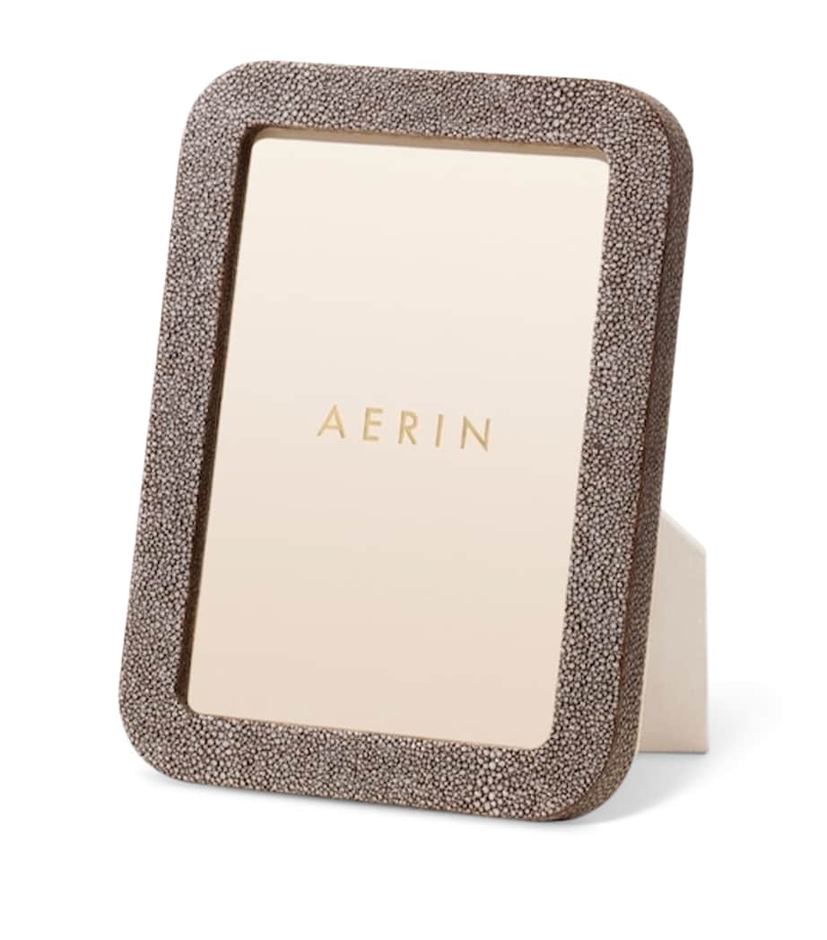 Aerin Shagreen Modern Photo Frame (5" x 7") Chocolate Image 2