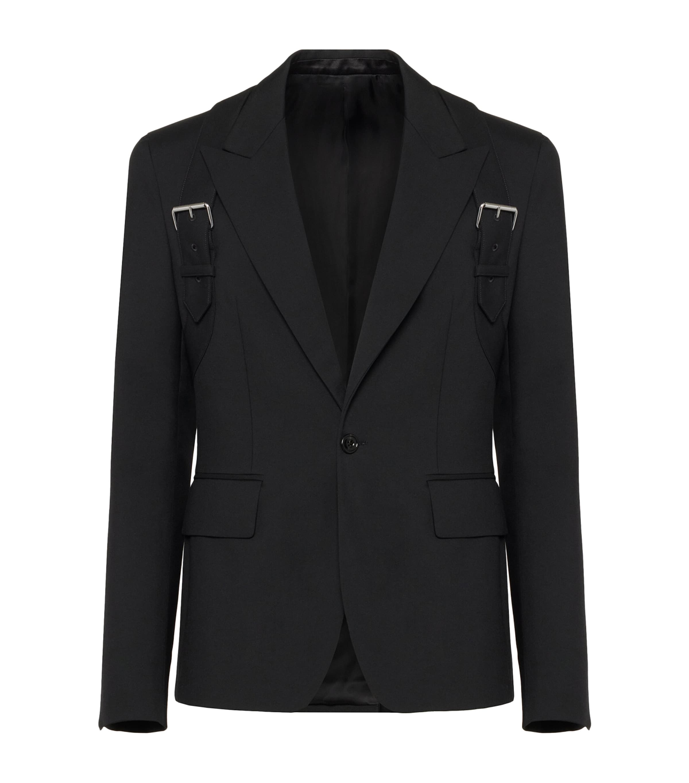 ALEXANDER MCQUEEN WOOL HARNESS-DETAIL BLAZER