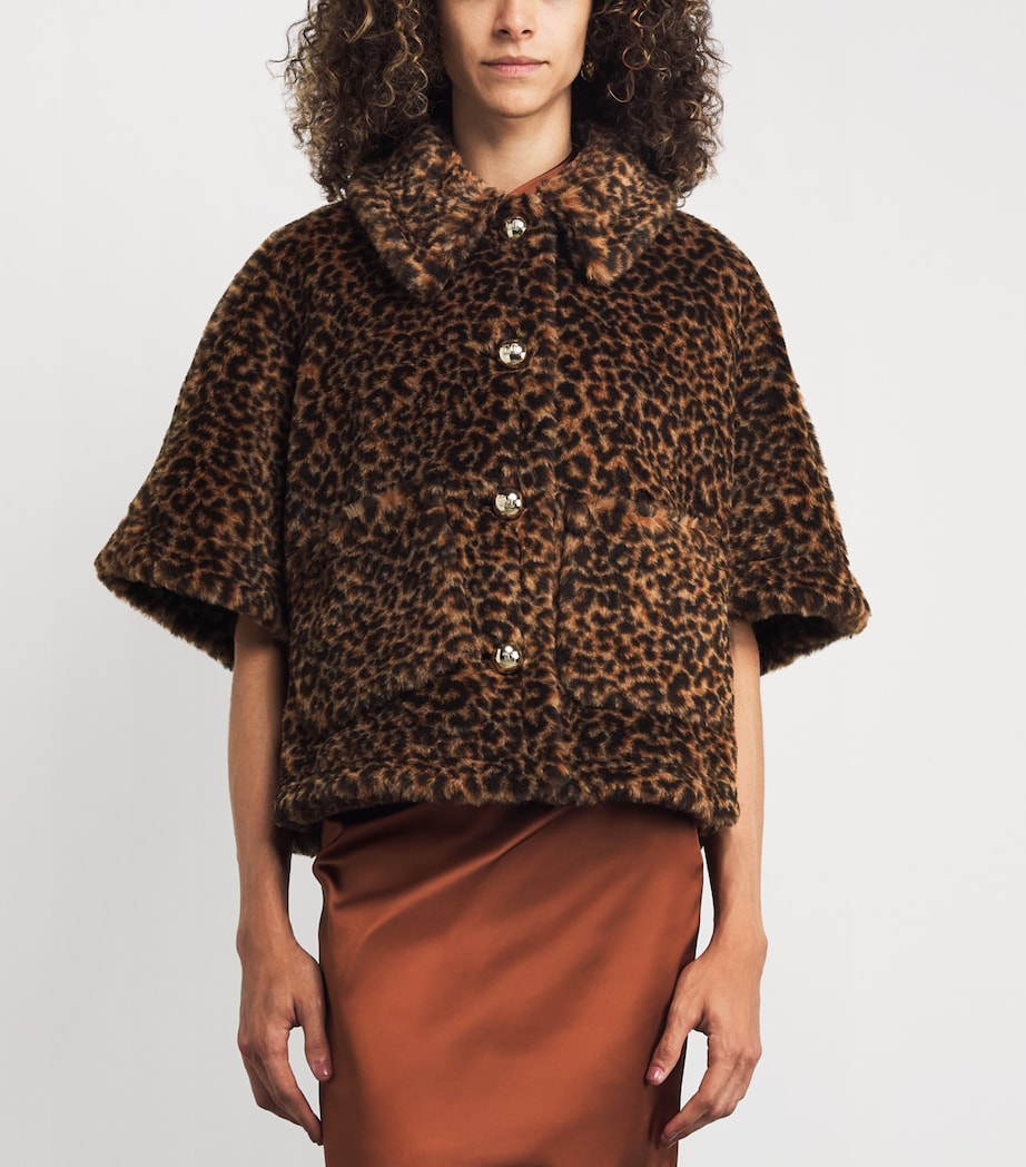Alpaca-Wool-Silk Cape Bolero BEIGE Image 3