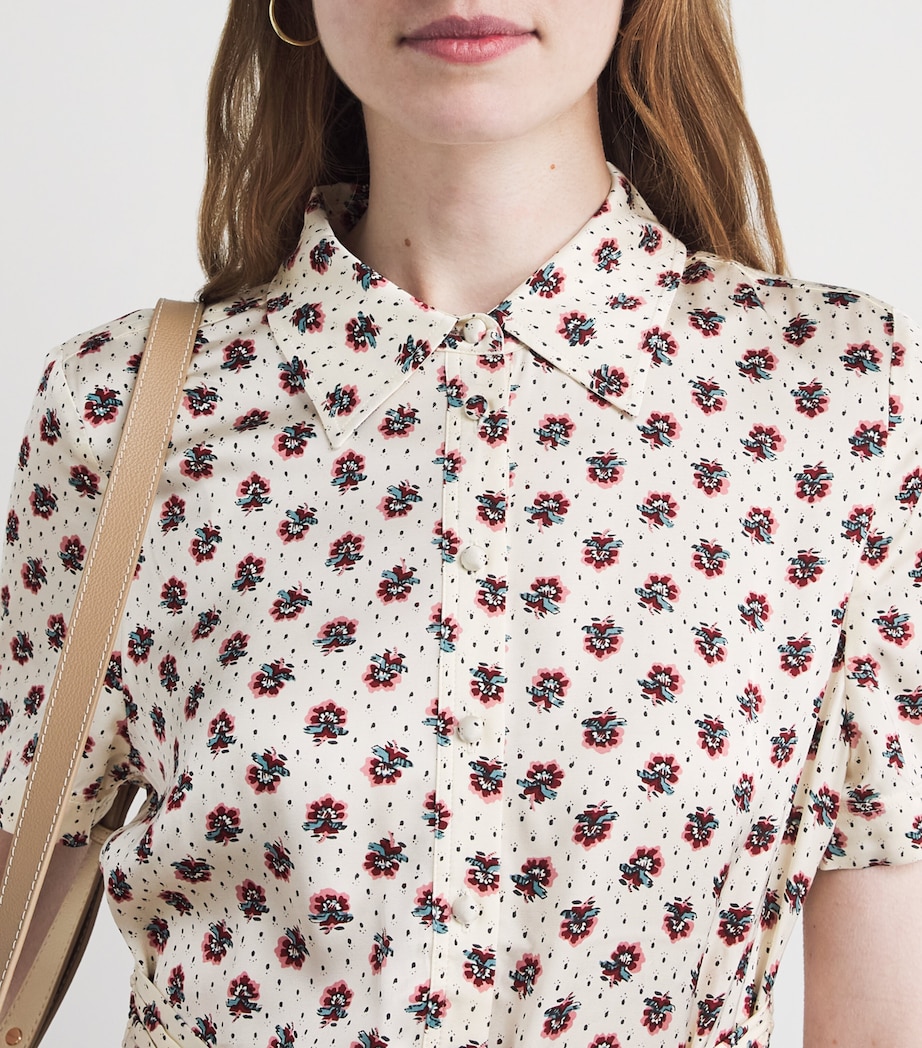 Claudie Pierlot Womens Floral Maxi Shirt Dress Light Print Image 3