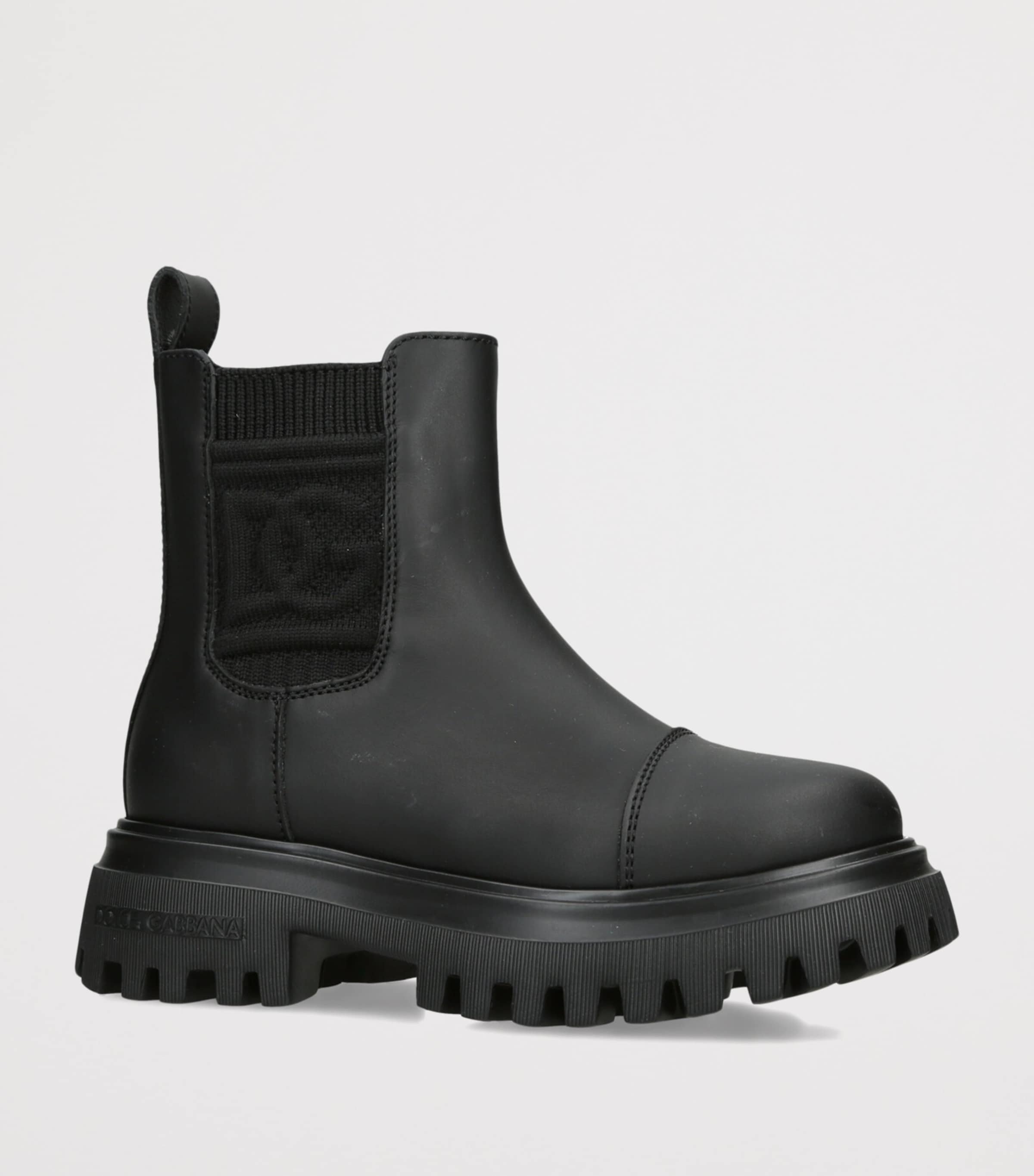 Dolce&Gabbana Kids Leather Chelsea Boots Black Image 2