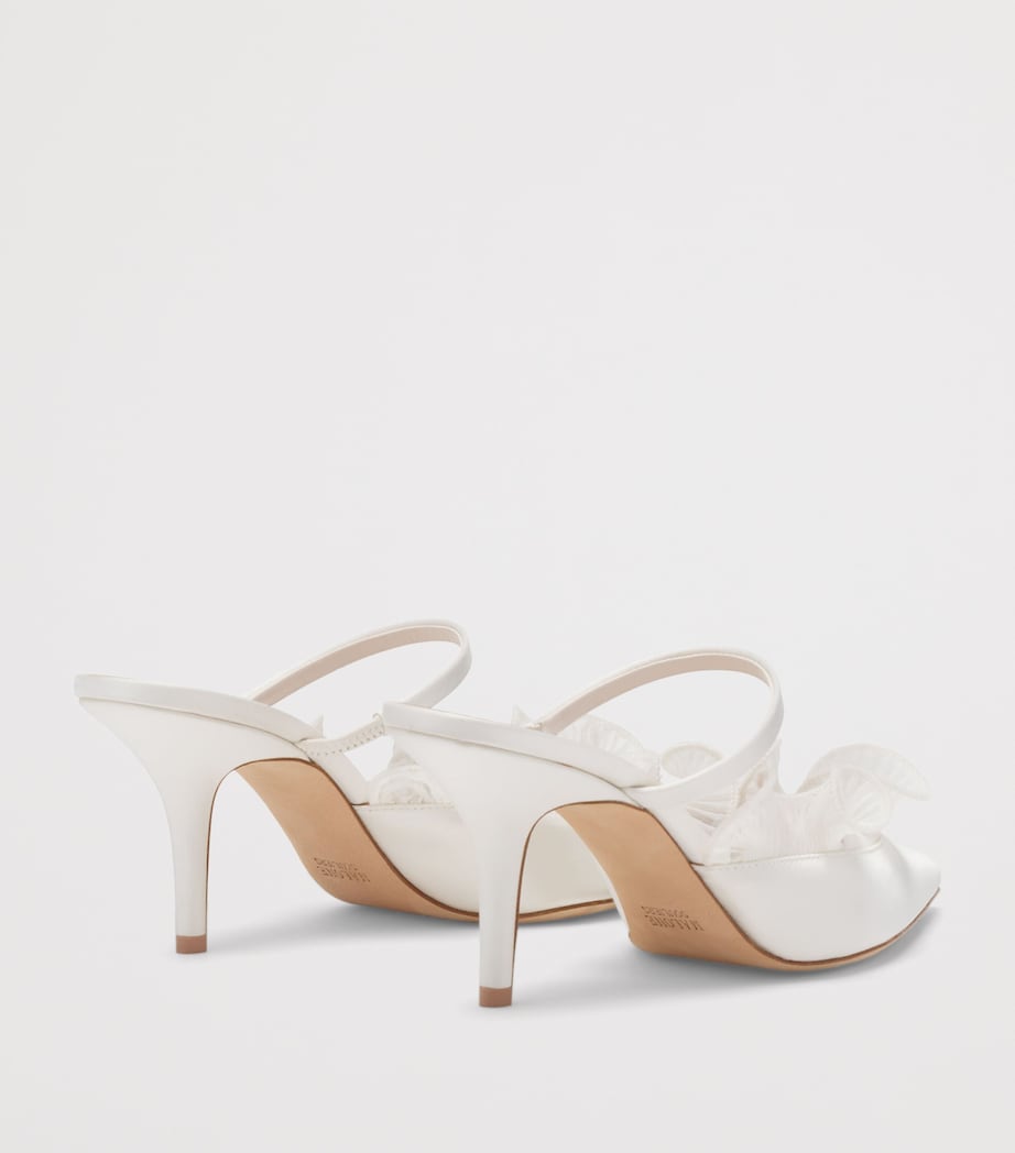 Malone Souliers Satin Cecile Heeled Mules 70 White Image 4