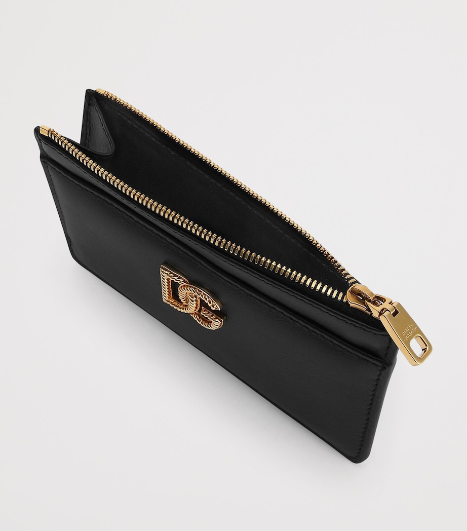 Calfskin Logo Card Holder 80999-BLACK Image 4