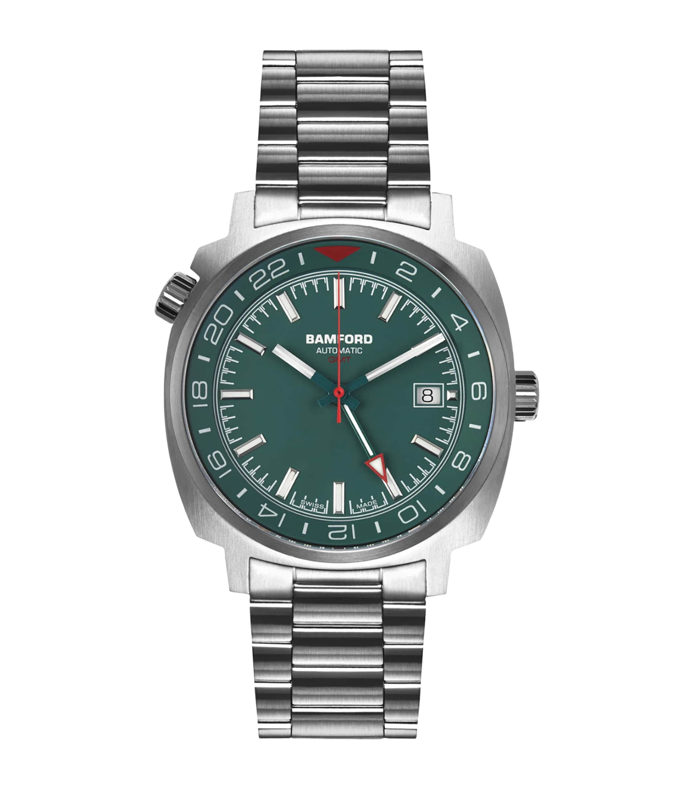 Stainless Steel GMT Watch 40mm GREEN Image 1