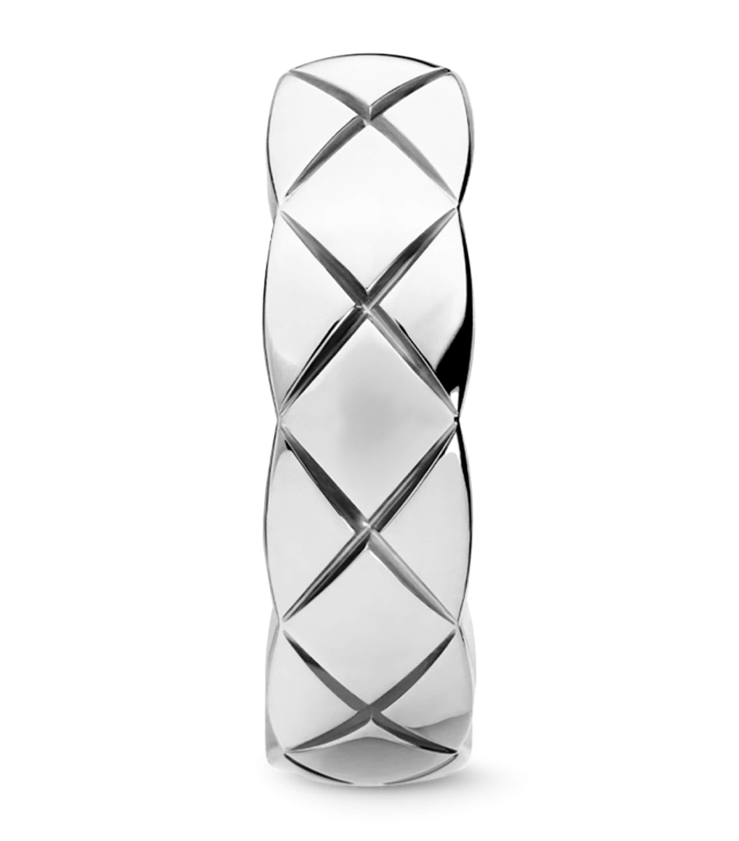 Mini White Gold Coco Crush Single Hoop Earring WHITE Image 1