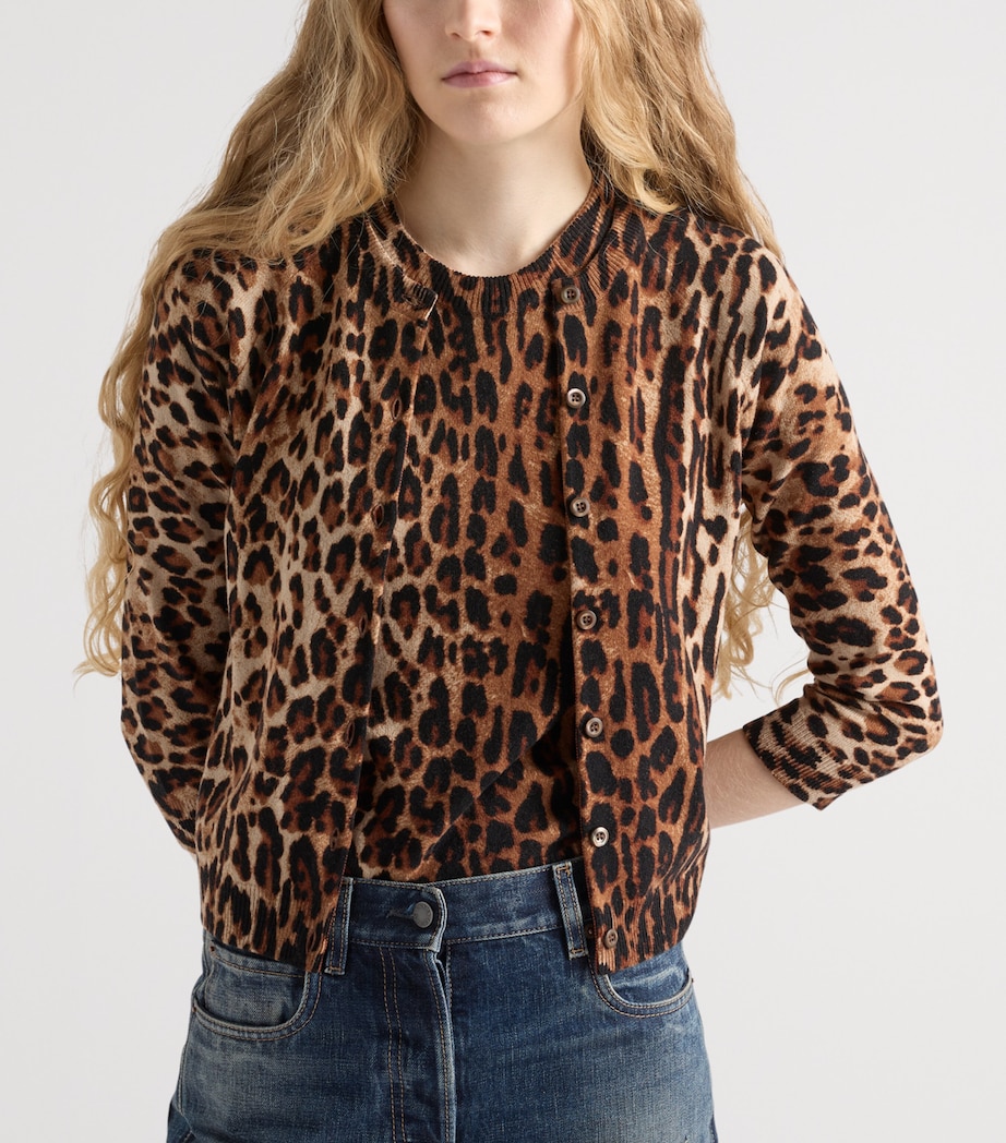 Cashmere Leopard Print Cardigan F0040 Image 3