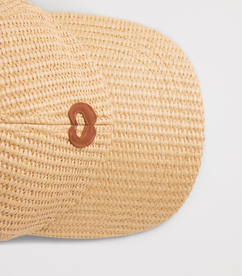 Maje Cotton-Blend Logo Baseball Cap Beige Image 4