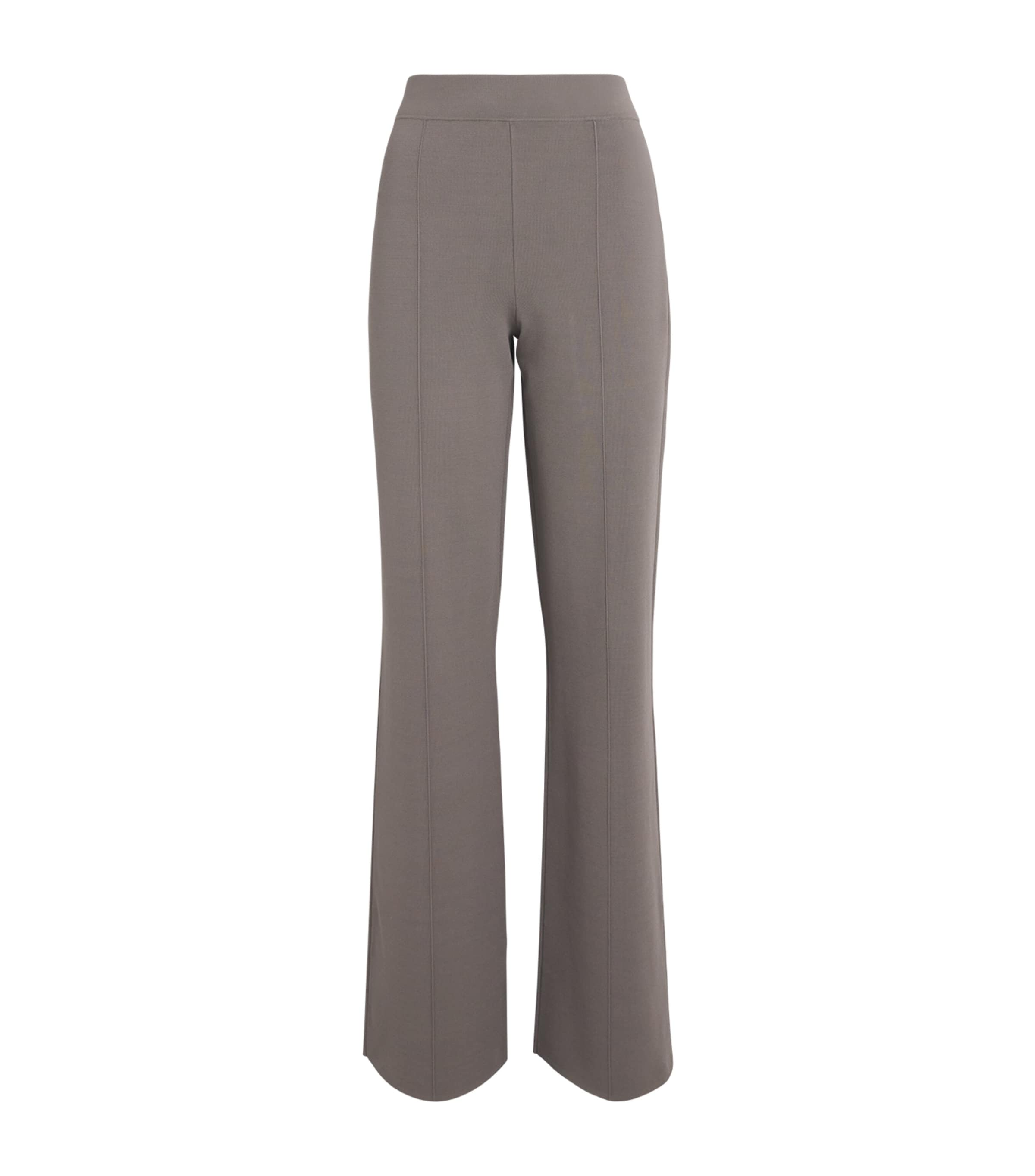 Joseph Knitted Milano Flared Trousers In Gray
