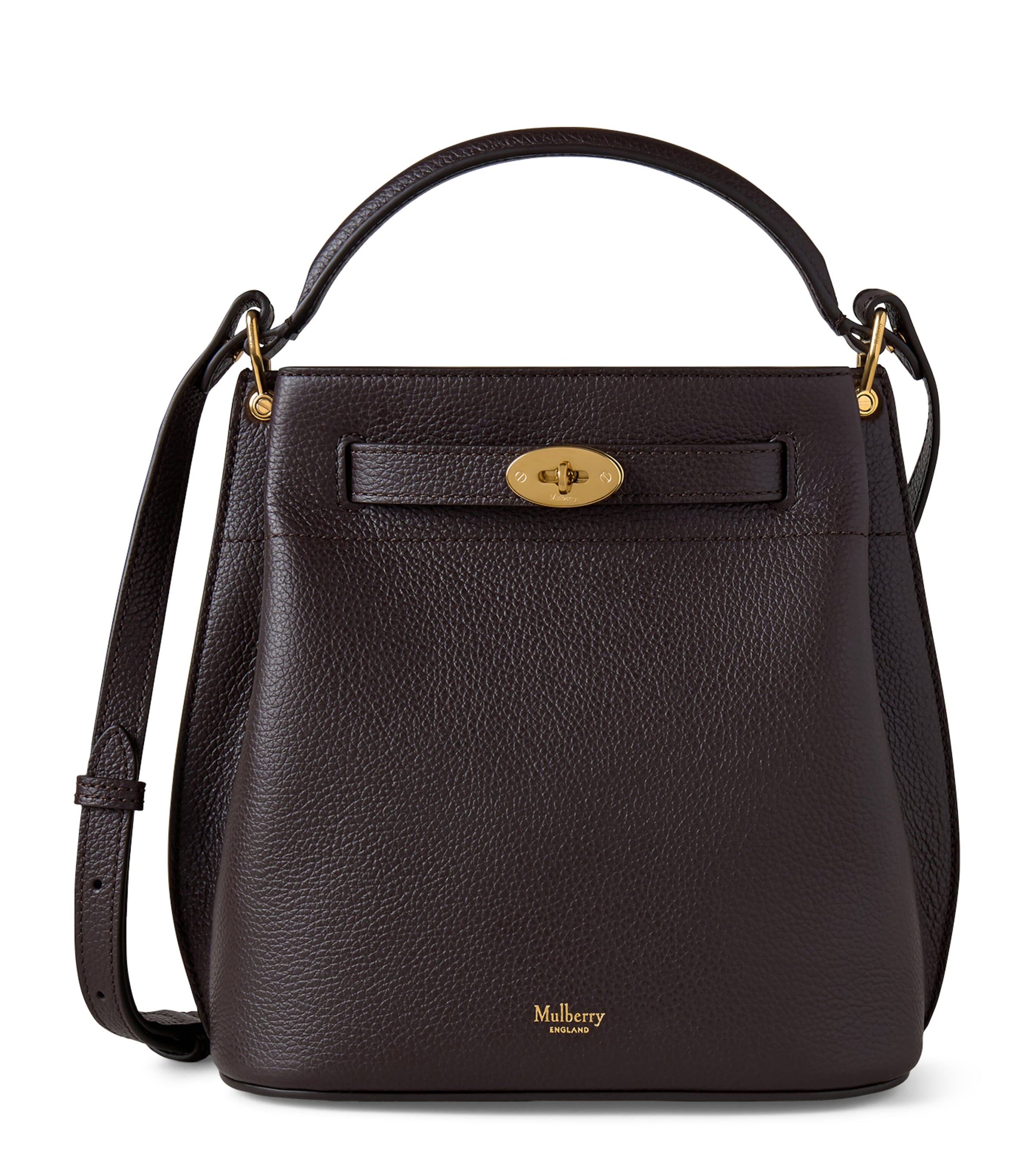 Mulberry Leather Islington Bucket Bag In Black